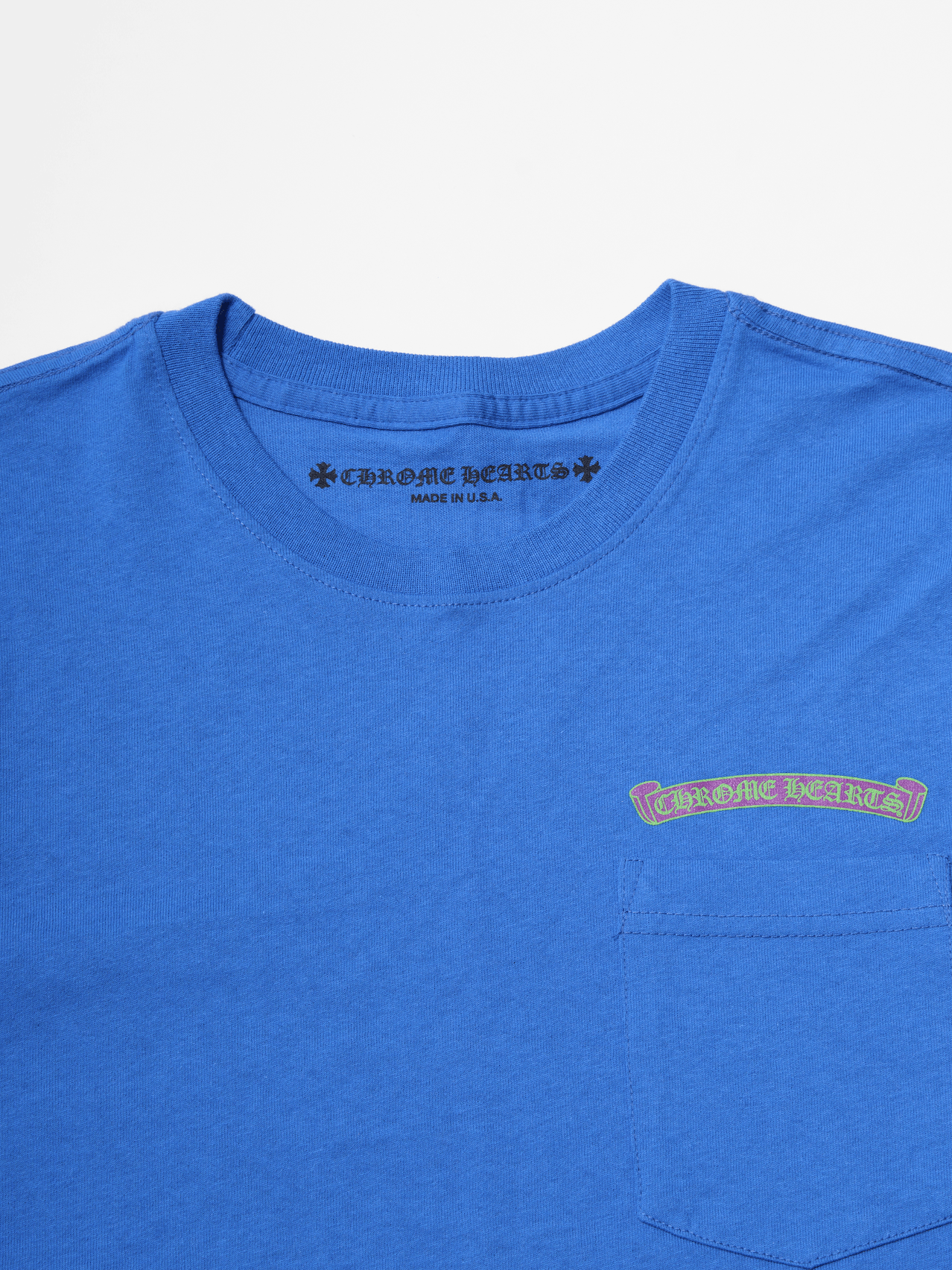 Chrome Hearts CHROME HEARTS Scroll Logo T-Shirt blue Size US M / EU 48-50 / 2 - 3 Thumbnail
