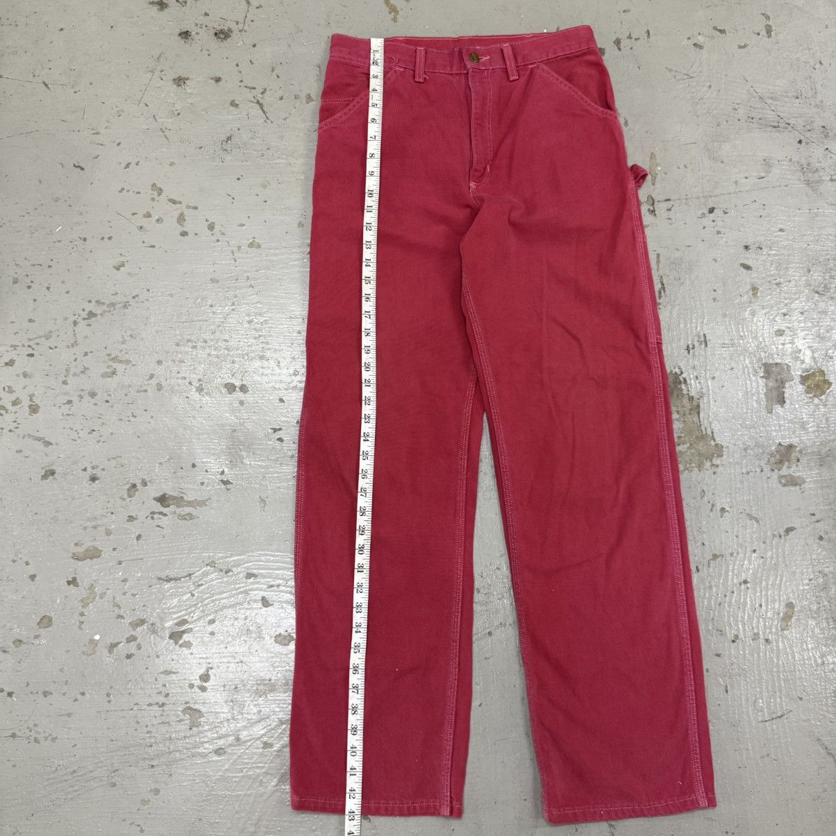 Carhartt Rare Design Vintage Brand Carhartt Carpenter Pants 1990s Red Size US 31 - 7 Thumbnail