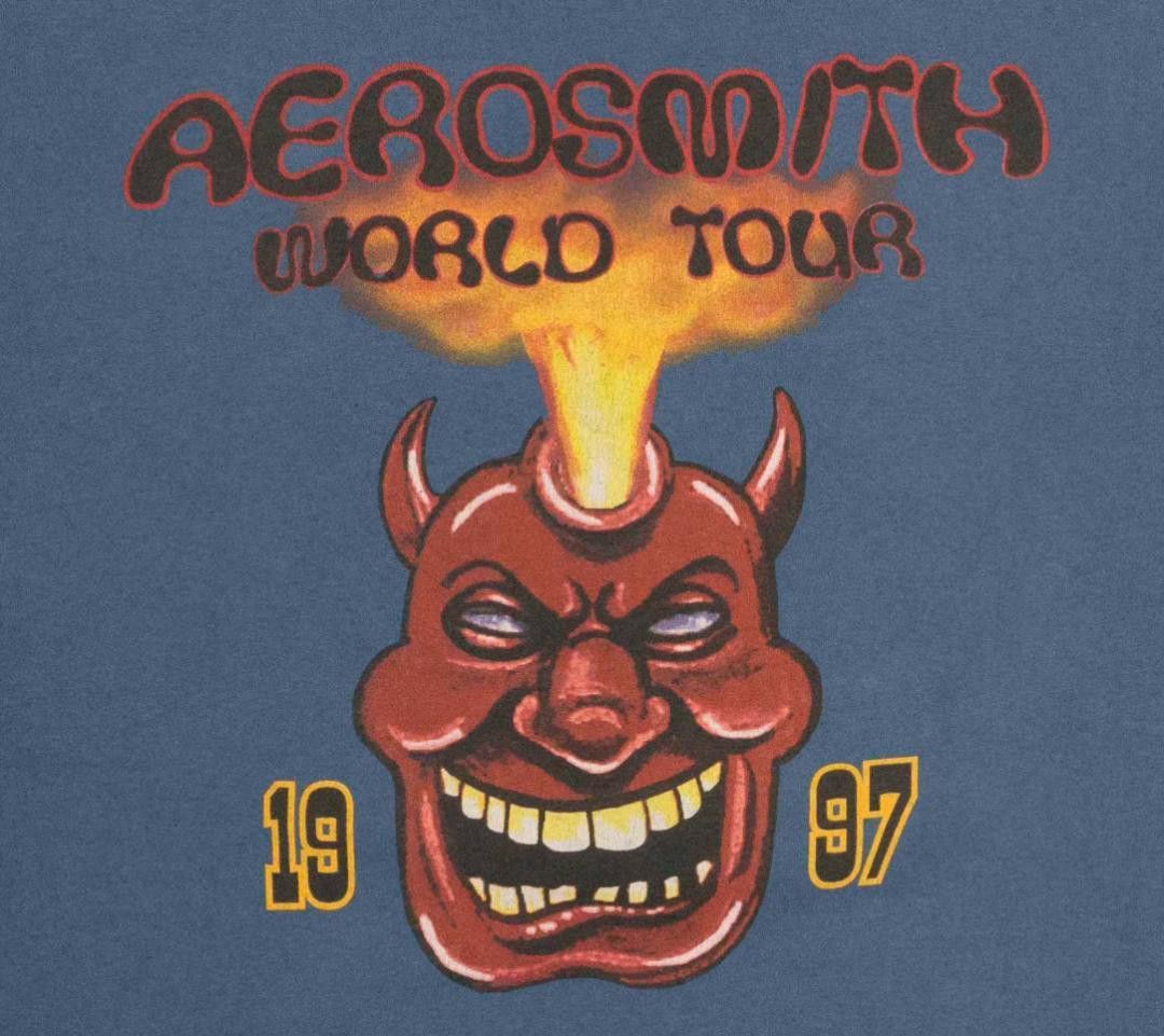 Band Tees 90's Aerosmith 「Nine Lives」ツアー Tシャツ Size US L / EU 52-54 / 3 - 5 Thumbnail