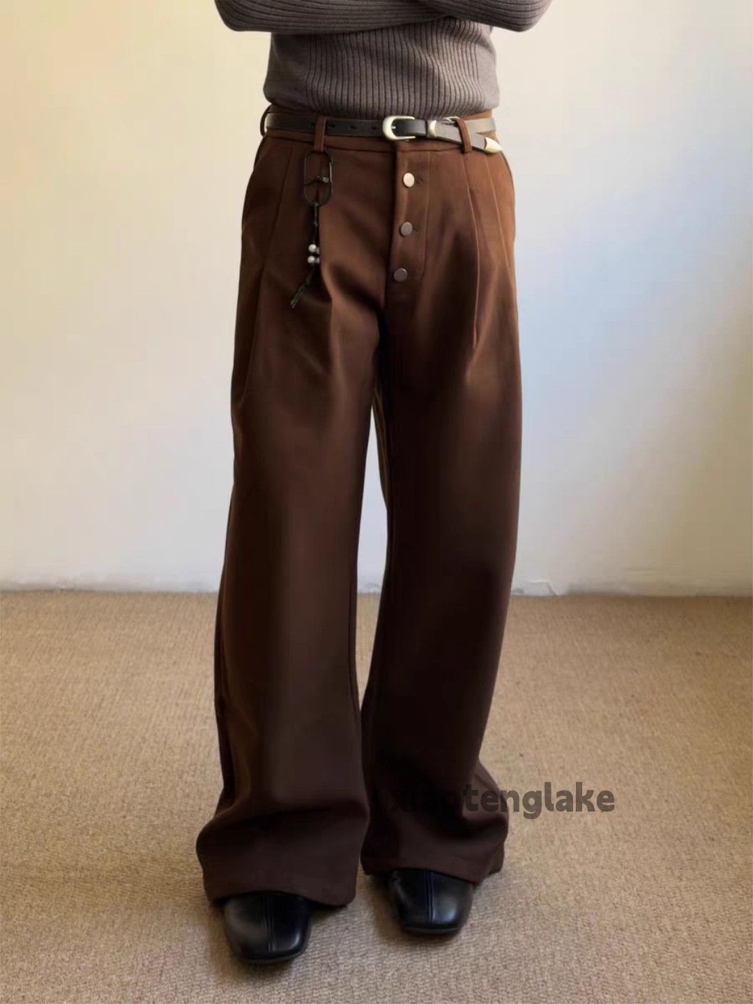 Vintage ltx vintage loose baggy wide Leg flared yuppie pants Size US 33 - 3 Thumbnail