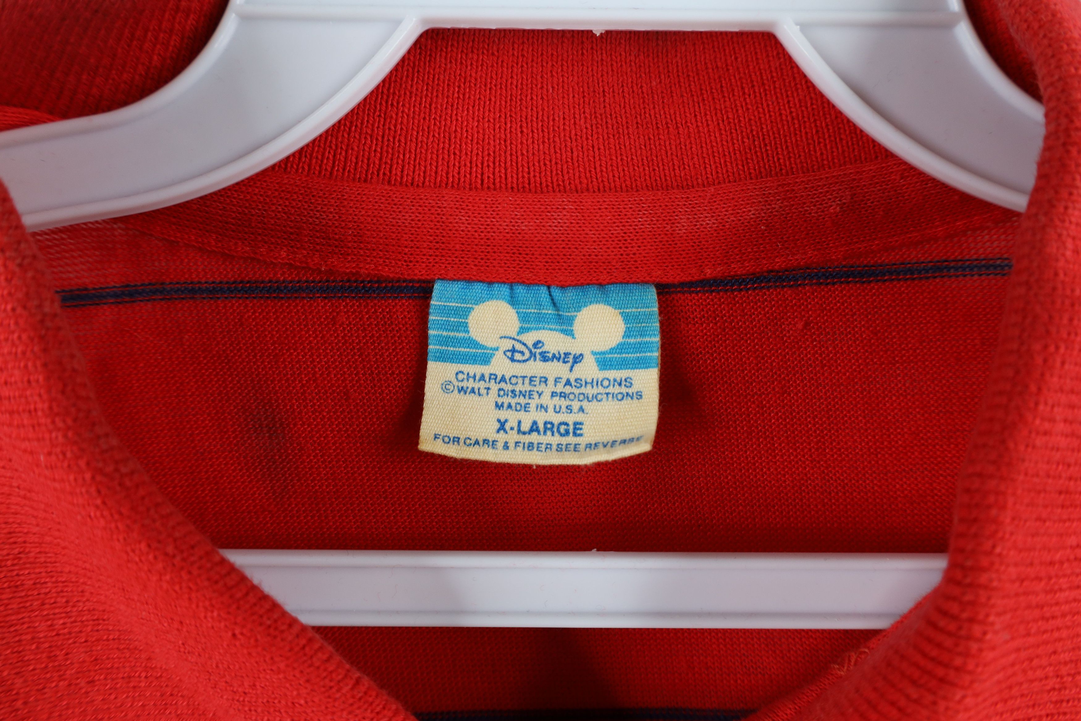 Disney × Vintage Vintage 80s Disney Knit Mickey Mouse Collared Polo Shirt USA Size US XL / EU 56 / 4 - 6 Thumbnail