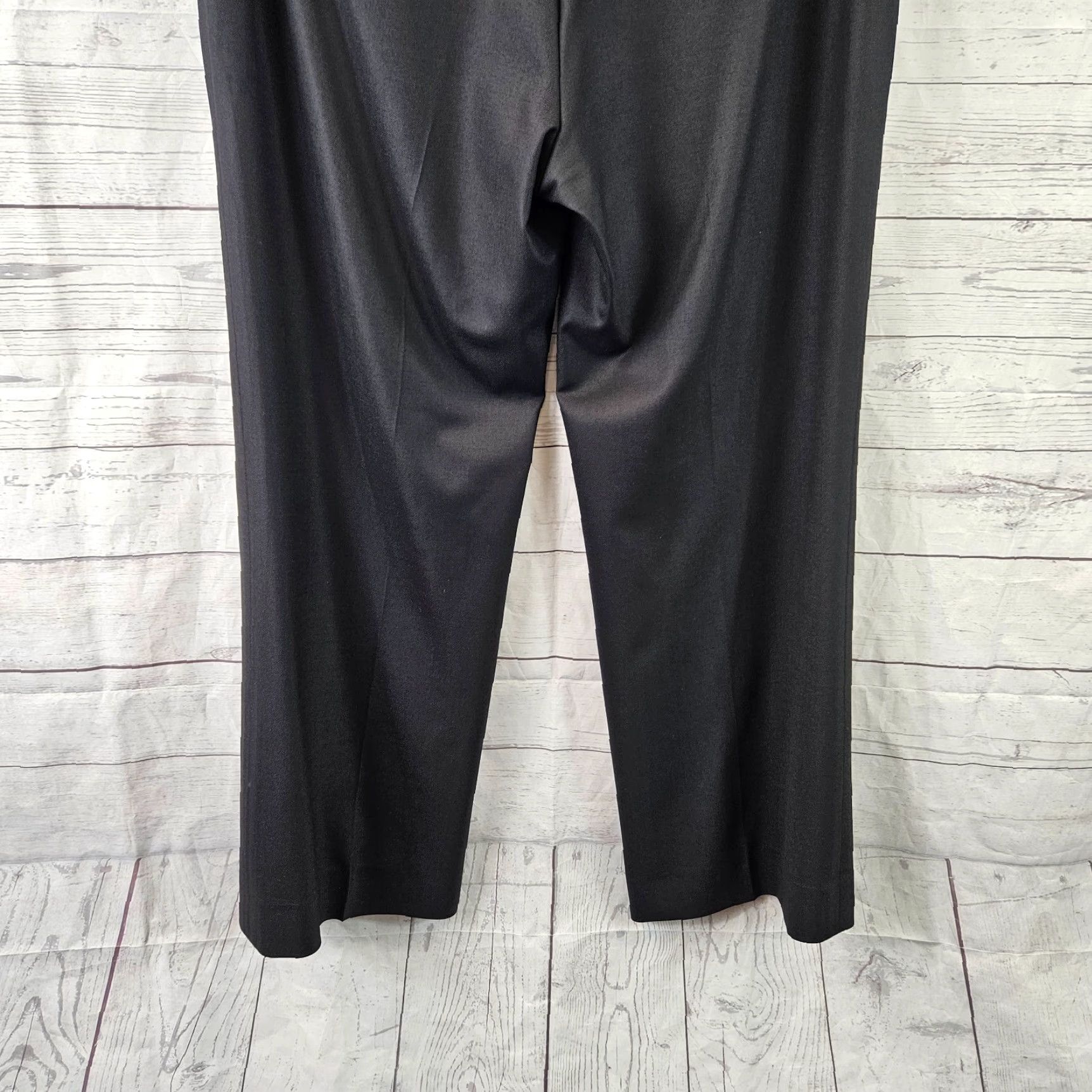 Vintage Lafayette 148 Womens Dress Pants Solid Black High Rise Wool Blend 12 Inseam 28.5 Adult Womens Size 34" / US 12 / IT 48 - 5 Thumbnail