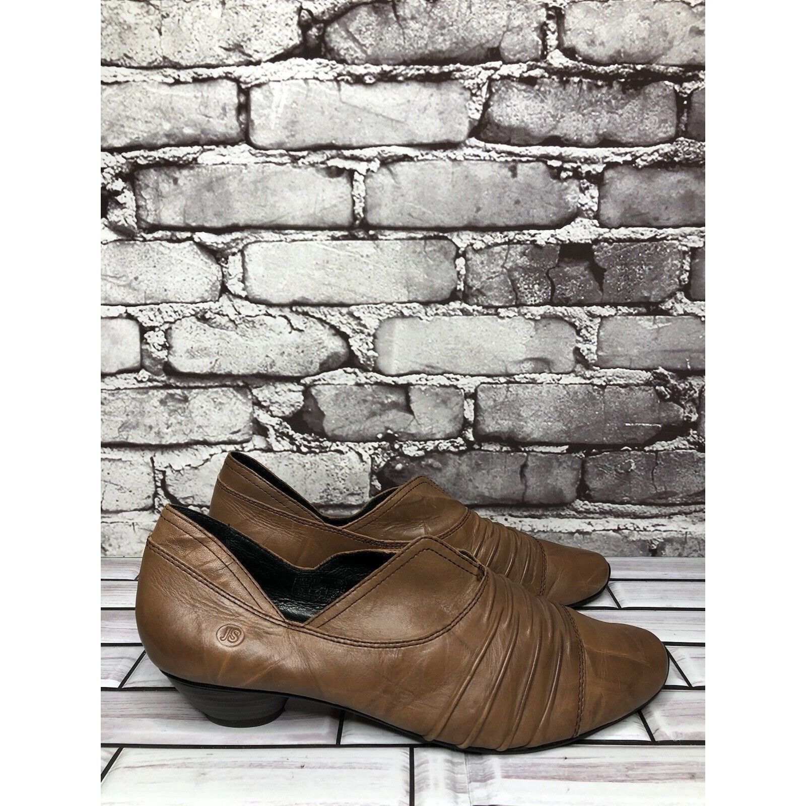 JOSEF SEIBAL Josef Seibel Brown Leather Slip On Heel Booties Shoes Women’ Size US 9 / IT 39 - 17 Thumbnail