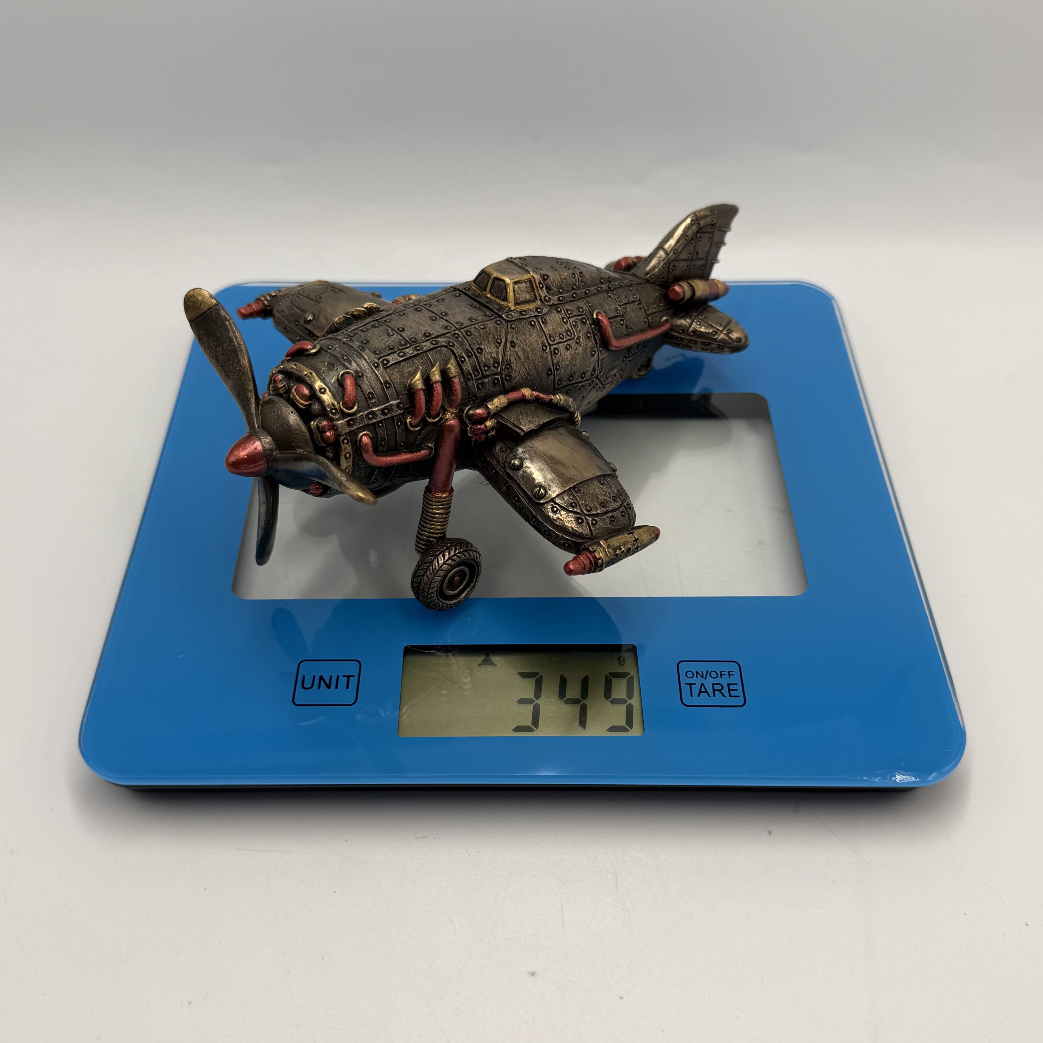 Other Steampunk Airplane Figurine Bronze Finish Polystone Size ONE SIZE - 9 Thumbnail