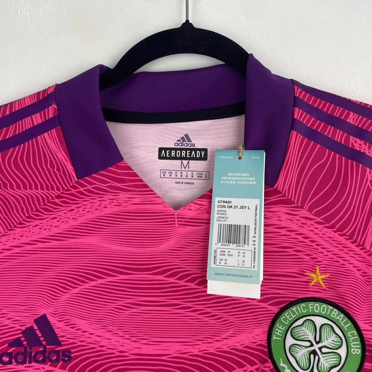 Adidas Celtic Vasilis Barkas Goalkeeper Adidas Jersey 2021/2022 Size US M / EU 48-50 / 2 - 4 Thumbnail