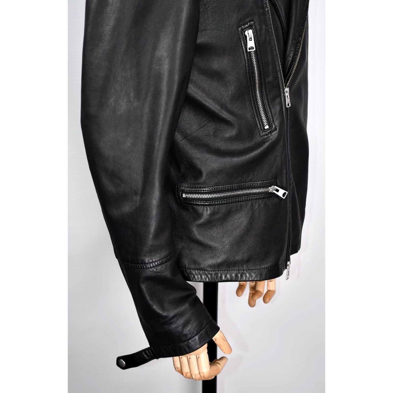 Allsaints All Saints Catch Biker Jacket Leather Quilted Zip Black L Men Reggular Size Shirt? Size US L / EU 52-54 / 3 - 5 Thumbnail