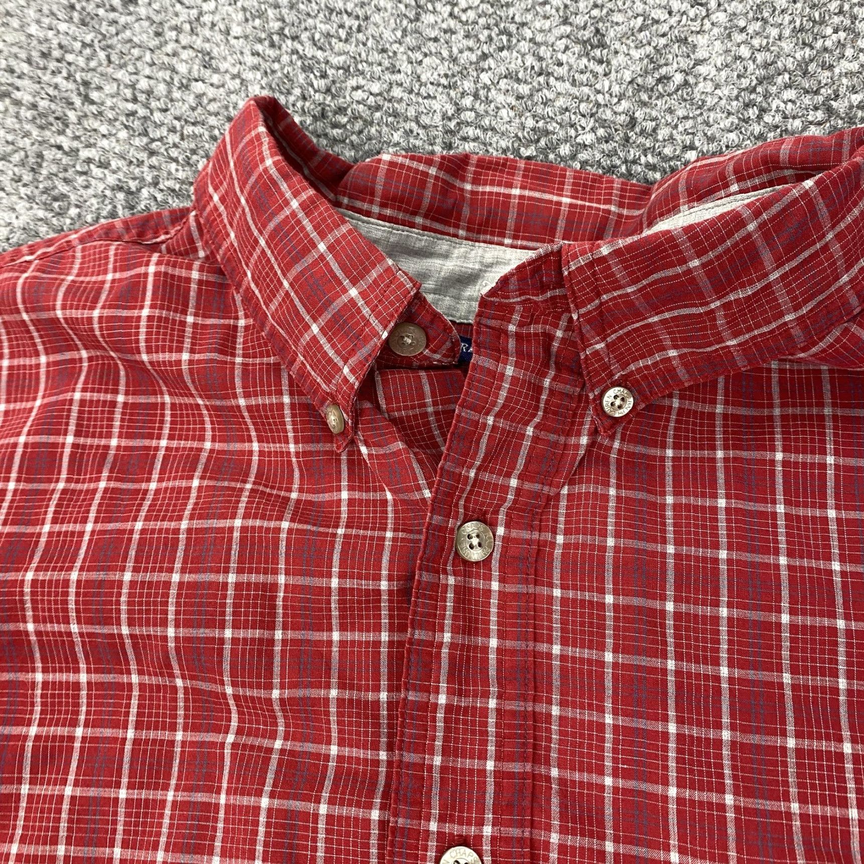 Chaps Chaps Shirt Mens 2XL Red Plaid Button-Down Easy Care Cotton Blend Size US XXL / EU 58 / 5 - 4 Thumbnail