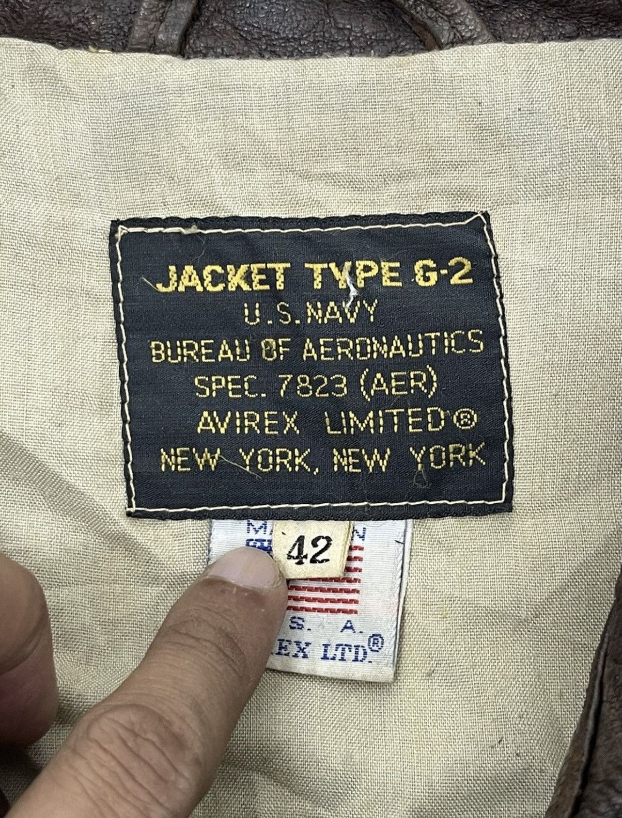 Avirex Vtg 80s Avirex USA Typ G2 Raider Leather Jacket Macgyver 2🟦 Size US L / EU 52-54 / 3 - 22 Thumbnail