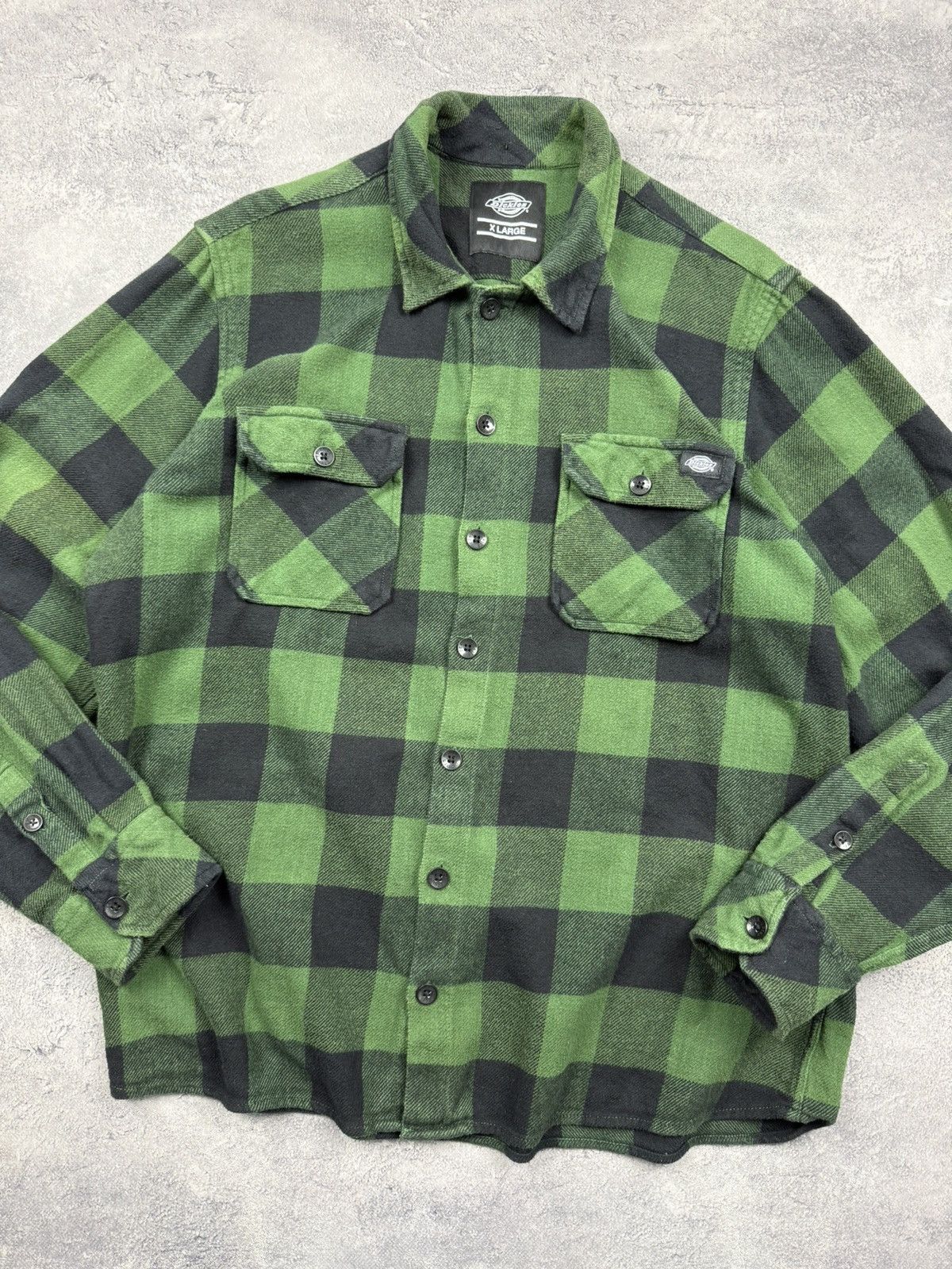 Dickies Vintage Dickies Flannel Shirt Green Checkered Button Up Y2K Size US XL / EU 56 / 4 - 7 Thumbnail
