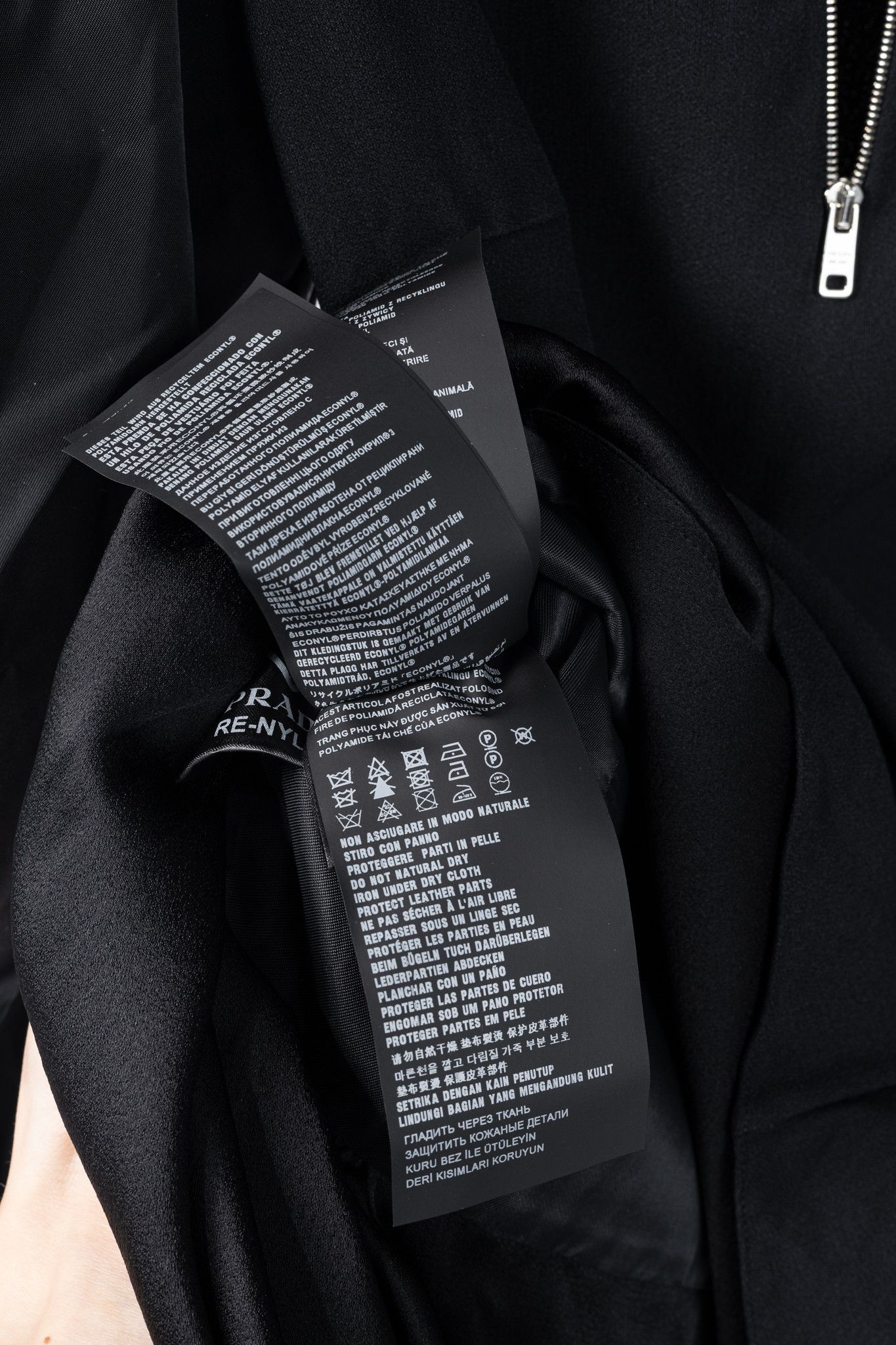 Prada Prada Black Re-Nylon Patchwork Zip Mini Dress Size XS / US 0-2 / IT 36-38 - 14 Thumbnail