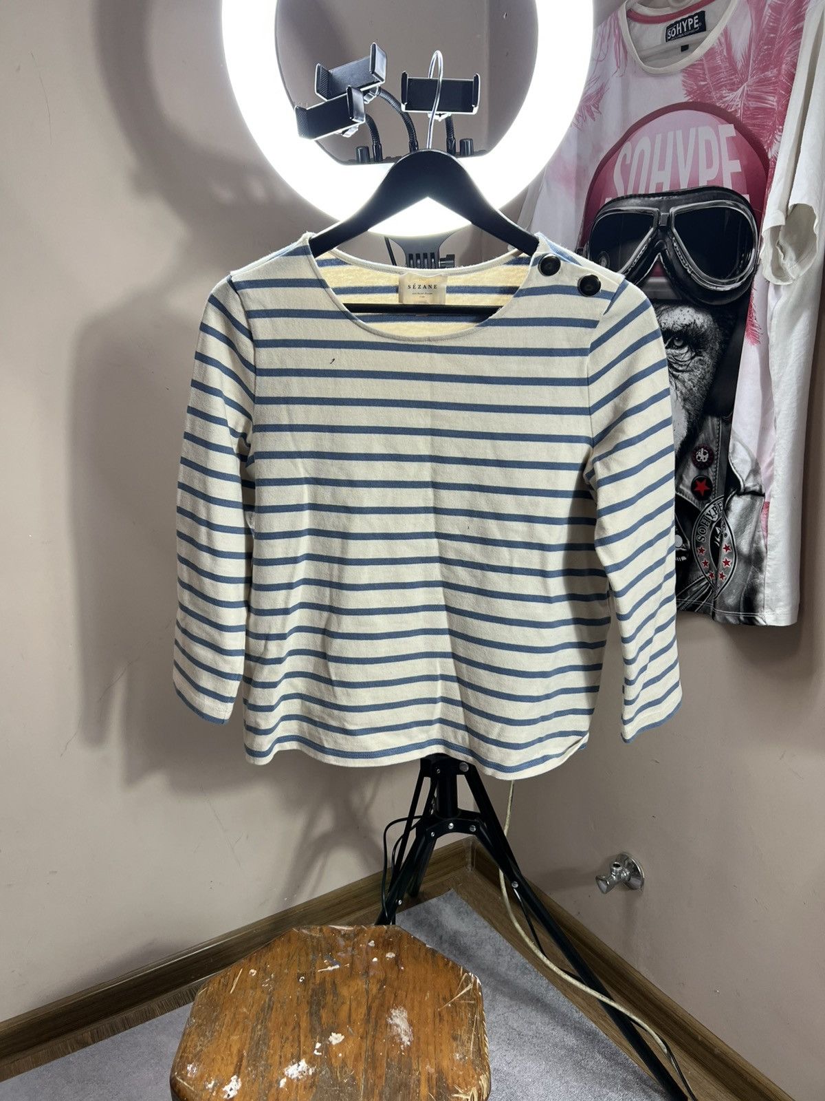 Sezane Sézane Striped Marinière Top – Size S (Women’s) Size S / US 4 / IT 40 - 1 Thumbnail
