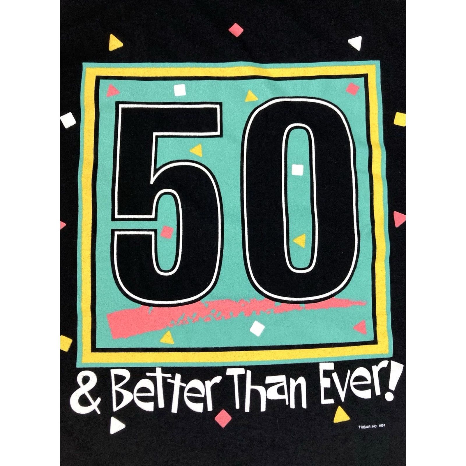 Hanes VINTAGE Hanes 50 & Better Than Ever T-Shirt Mens XL Black 90s USA Graphic Print Short Sleeve Crew Neck Cotton 1990s Size US XL / EU 56 / 4 - 2 Thumbnail
