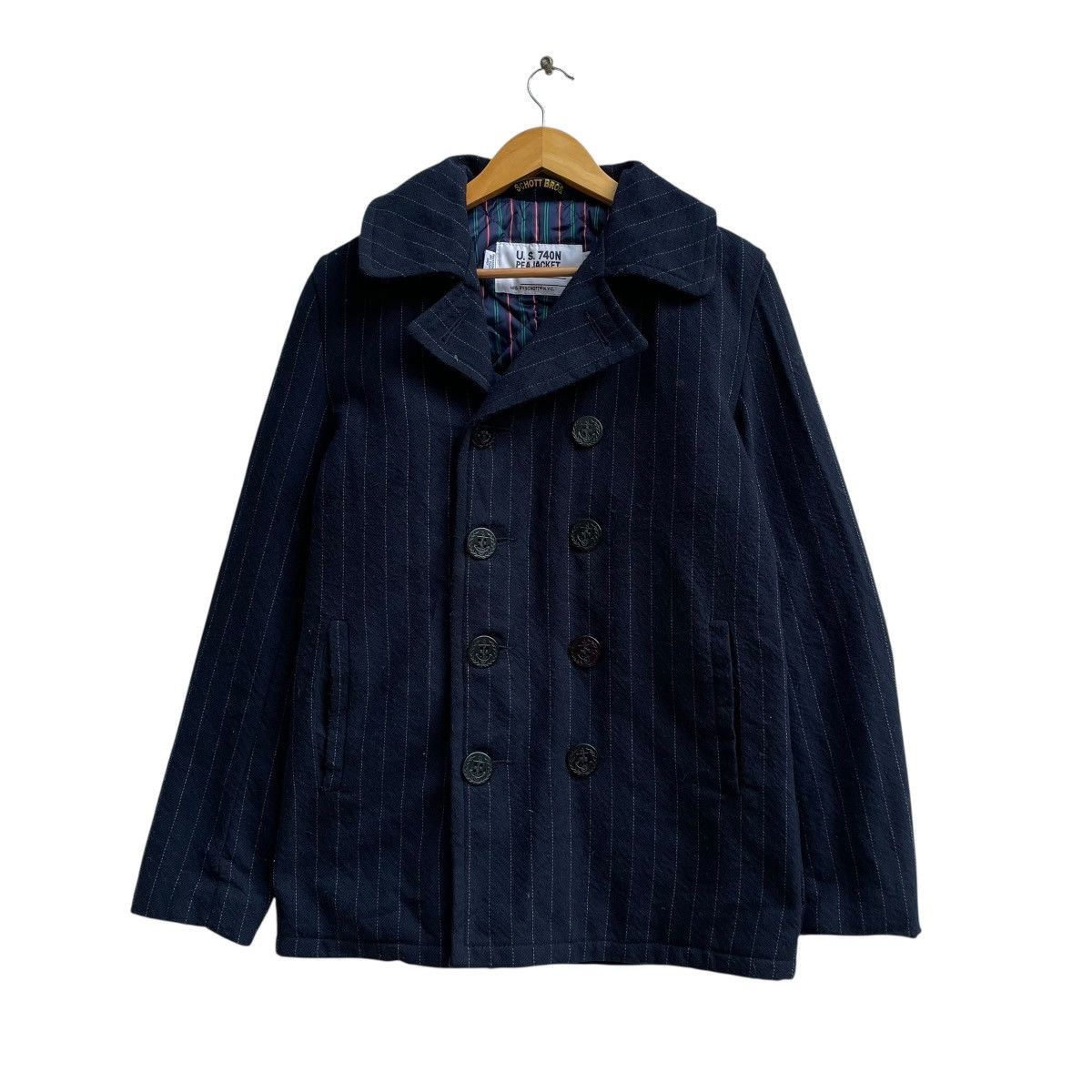 💥Vintage Schott Bros Peacoat Stripe Down Jacket