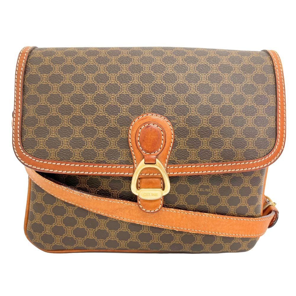 image of Celine Macadam Messenger Bag in Brown, Women's