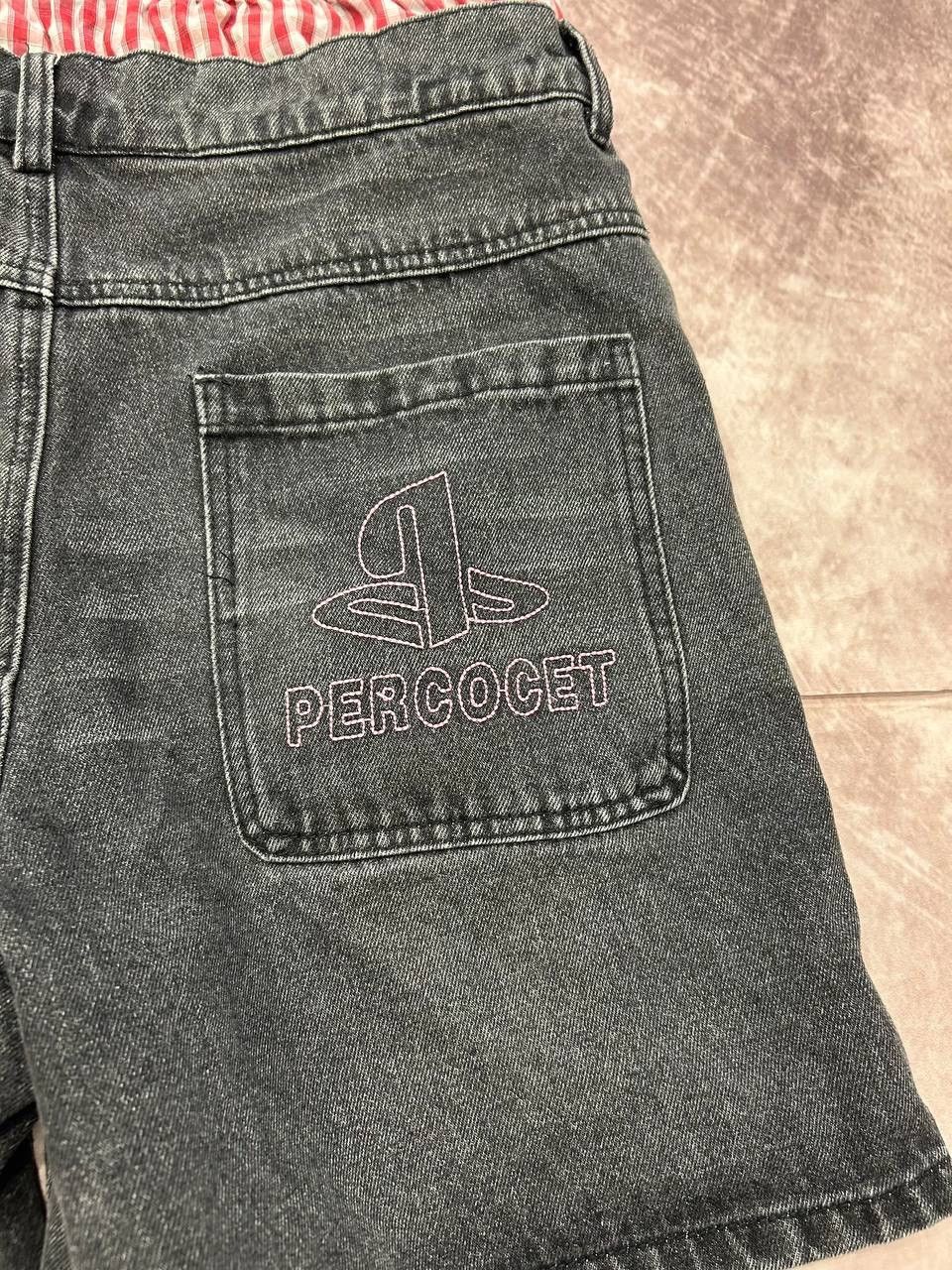 Other Heaven Can Wait “Percocet” Denim Shorts Size L Size US 32 / EU 48 - 7 Thumbnail