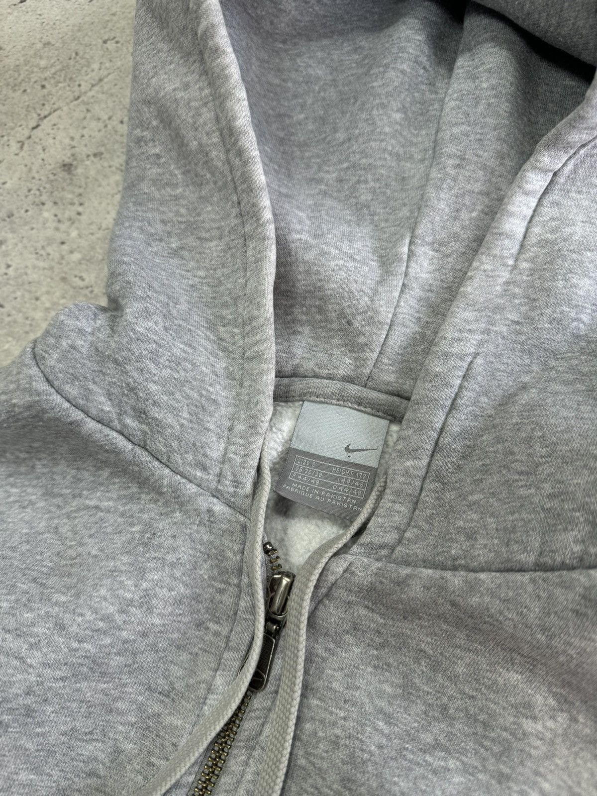 Nike × Vintage Vintage Nike Stoned Cotton Zip Hoodie Size US S / EU 44-46 / 1 - 5 Thumbnail
