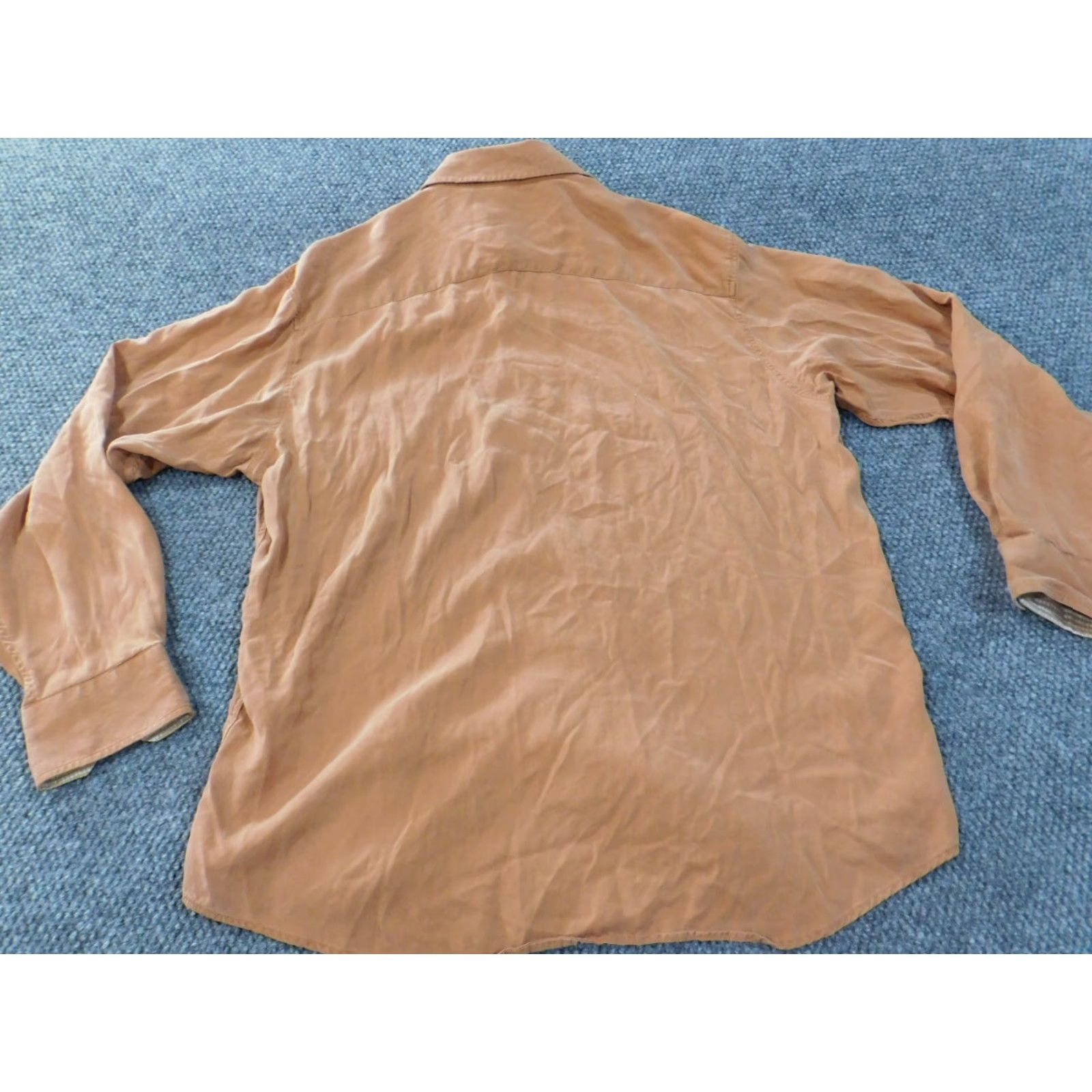 BUGATCHI Bugatchi Uomo Shirt xl orange mens tencel casual button up city modern Size US XL / EU 56 / 4 - 7 Thumbnail