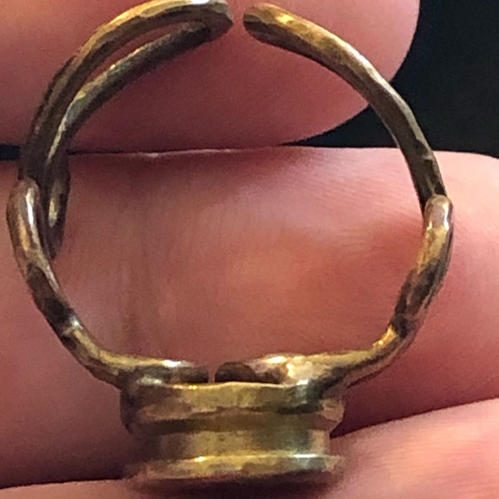 Vintage Vintage handmade hammered brass bullet primer ring Size ONE SIZE - 11 Thumbnail