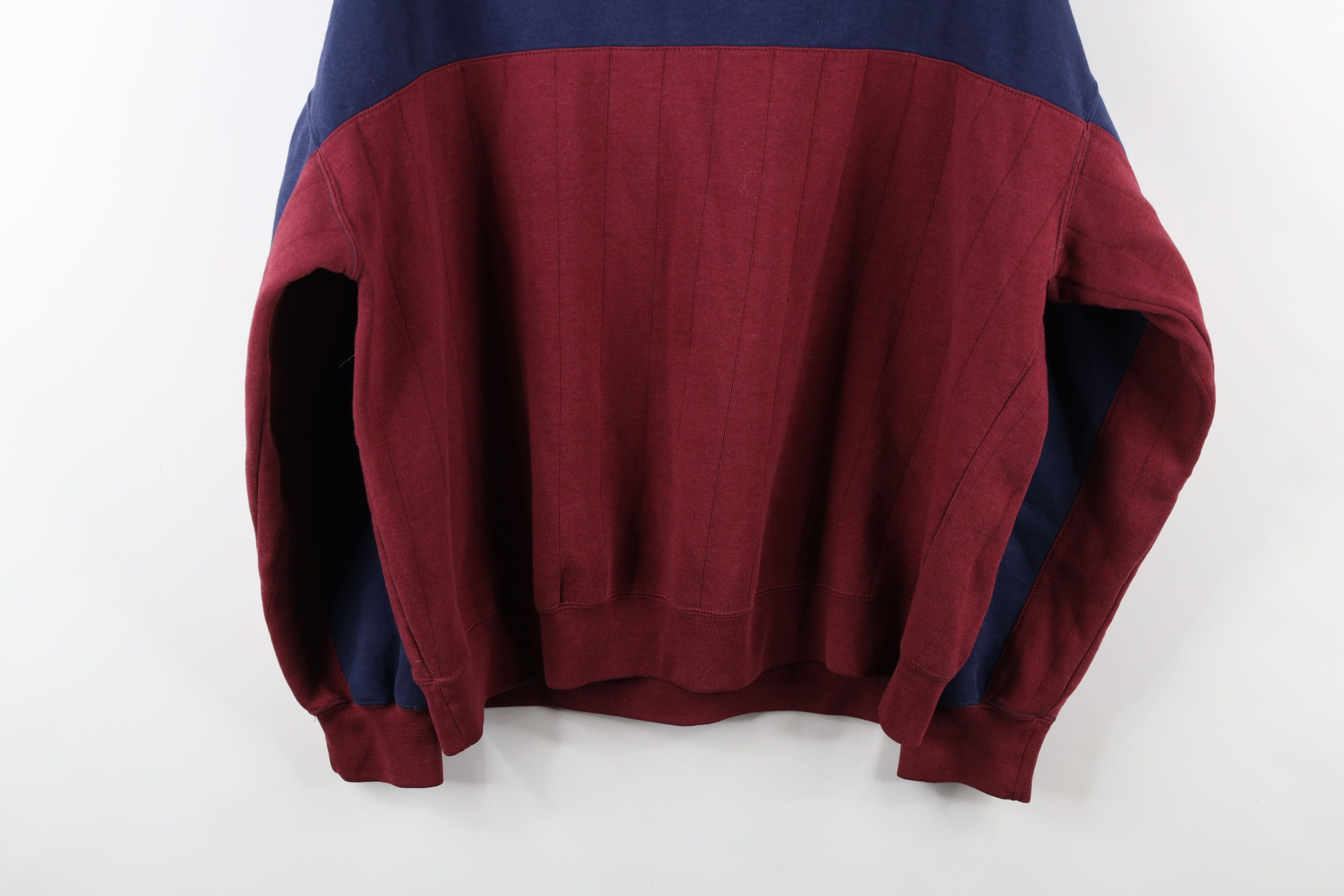 Vintage Vintage 90s Streetwear Block Boxy Fit Half Zip Sweatshirt Size US XL / EU 56 / 4 - 9 Thumbnail