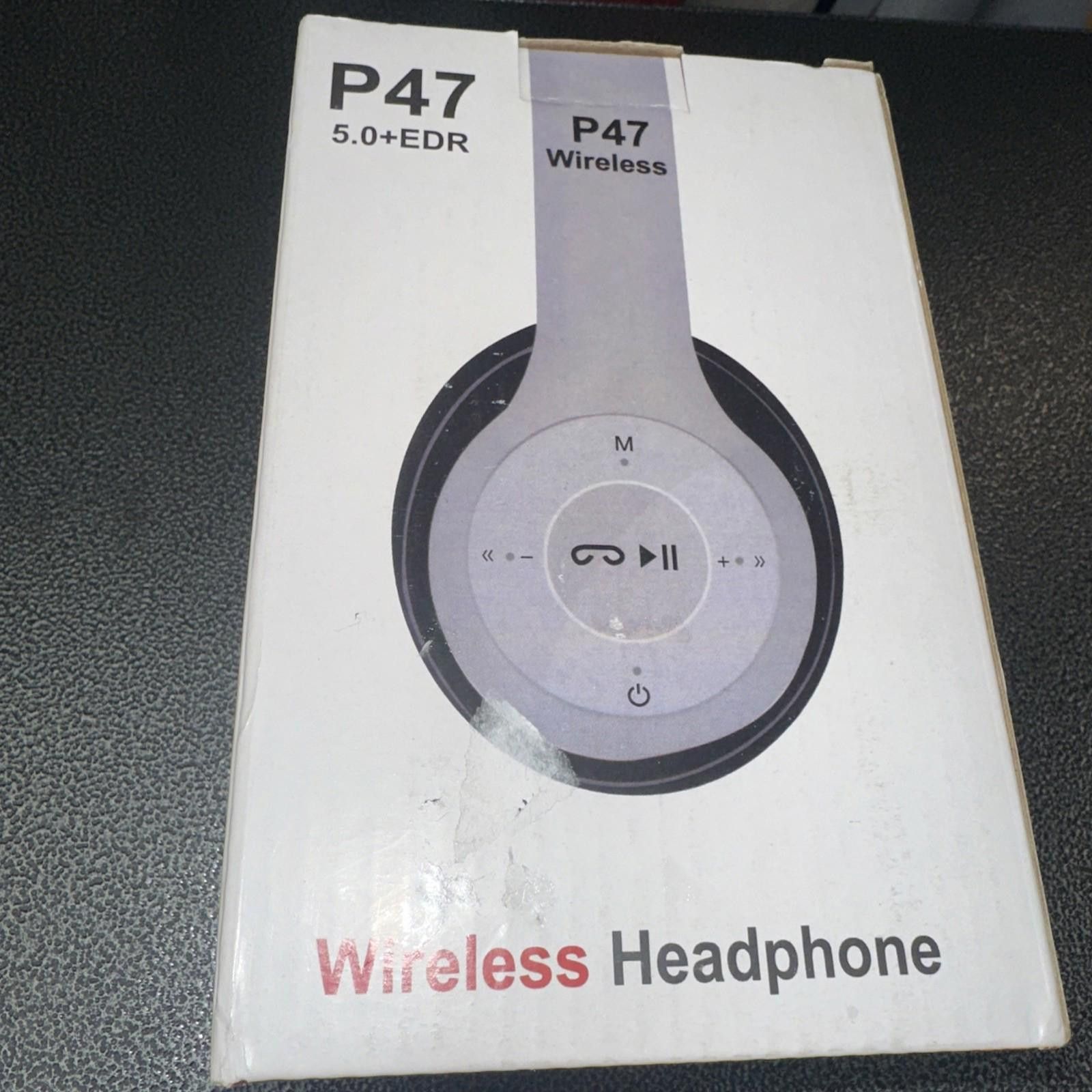 The Unbranded Brand Wireless Bluetooth Headphones with Noise Cancelling Over-Ear Size ONE SIZE - 1 Thumbnail