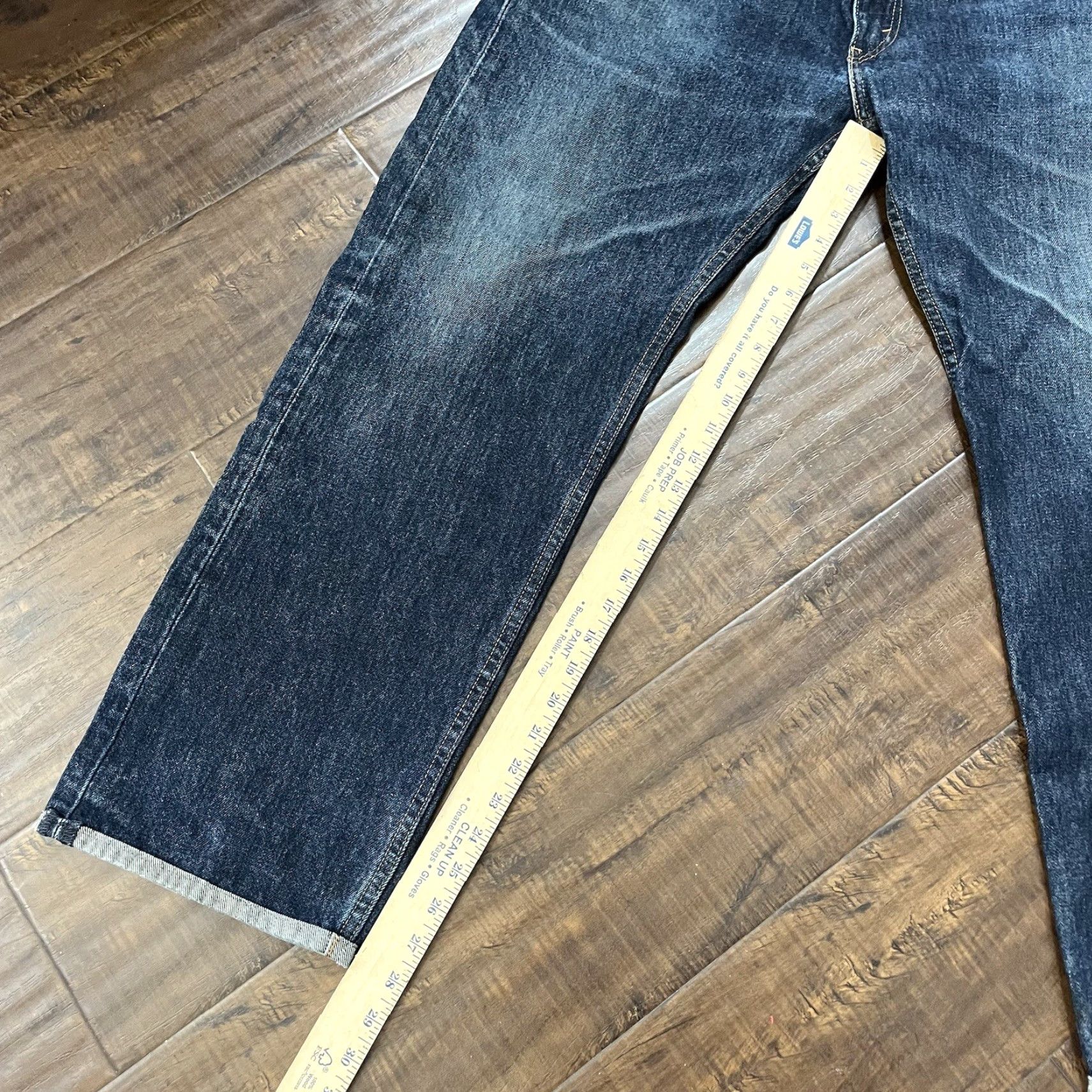 Levi's Levis 505 Zipper Straight Cut Denim Jeans Mens 36x28 Actual Blue Wash Fade Vtg Size US 36 / EU 52 - 4 Thumbnail