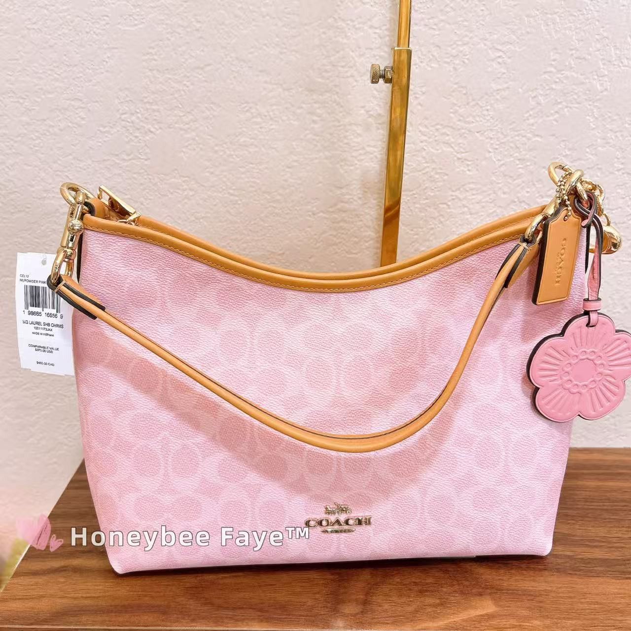 Coach Laurel Shoulder Bag In Signature Canvas With Charms CEL12 Size ONE SIZE - 7 Thumbnail