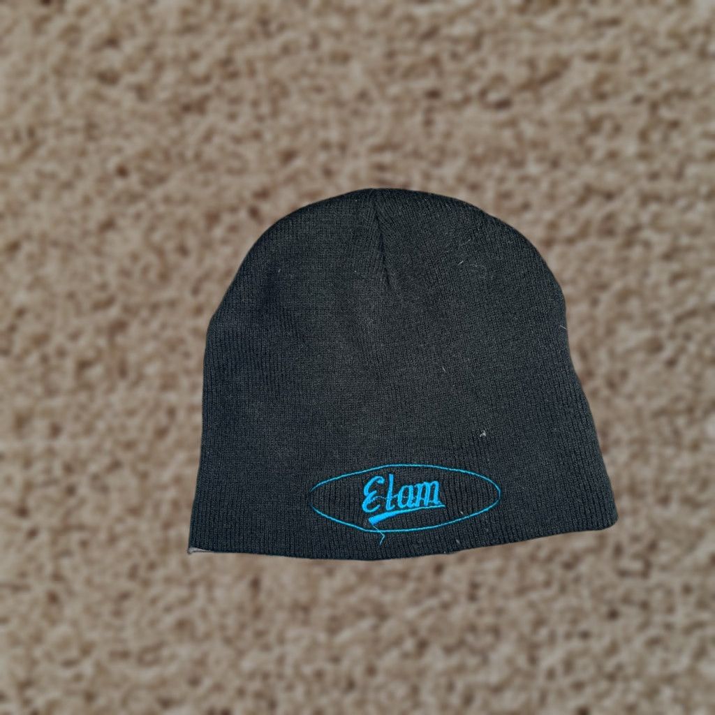 Vintage Ultra Club Beanie Toque Hat Adult One Size Black Blue Embroidered Knit Acrylic Unisex Size ONE SIZE - 1 Thumbnail