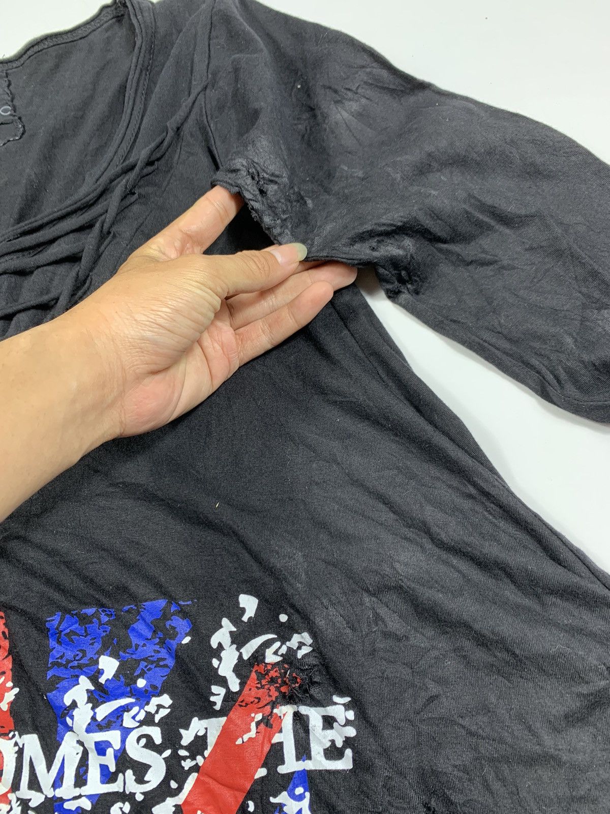 Isamu Katayama Backlash JPN RAREDOO, DISTRESSED GOTHIC PUNK LONG SLEEVE Size US M / EU 48-50 / 2 - 7 Thumbnail