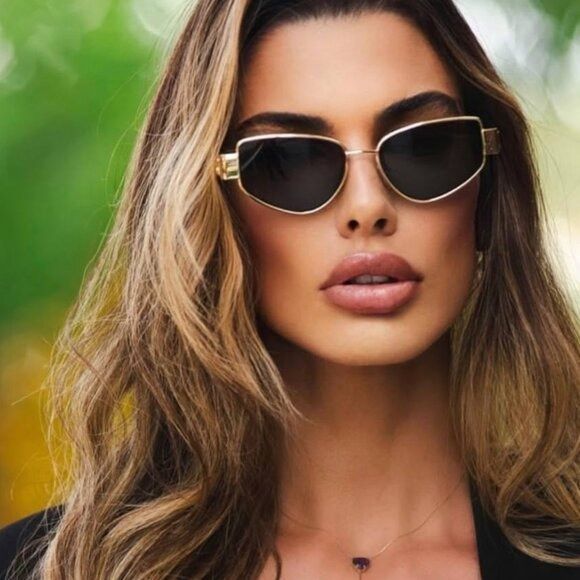 Celine Celine CL40293U 16V Sunglasses Shiny Palladium Geometric Fra Size ONE SIZE - 3 Thumbnail
