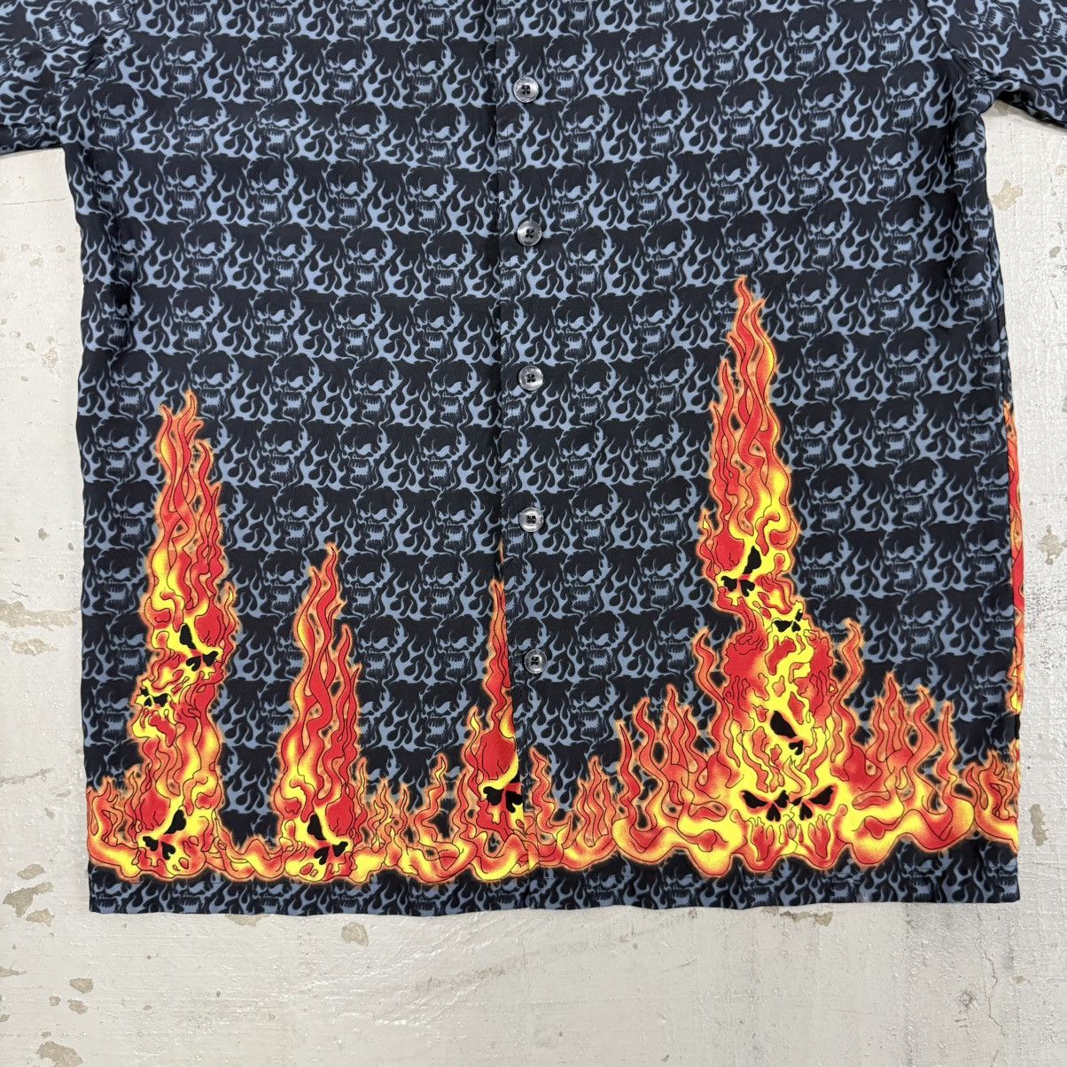 Other Vintage JNCO Style Flame Skulls Shirt Size US M / EU 48-50 / 2 - 2 Thumbnail