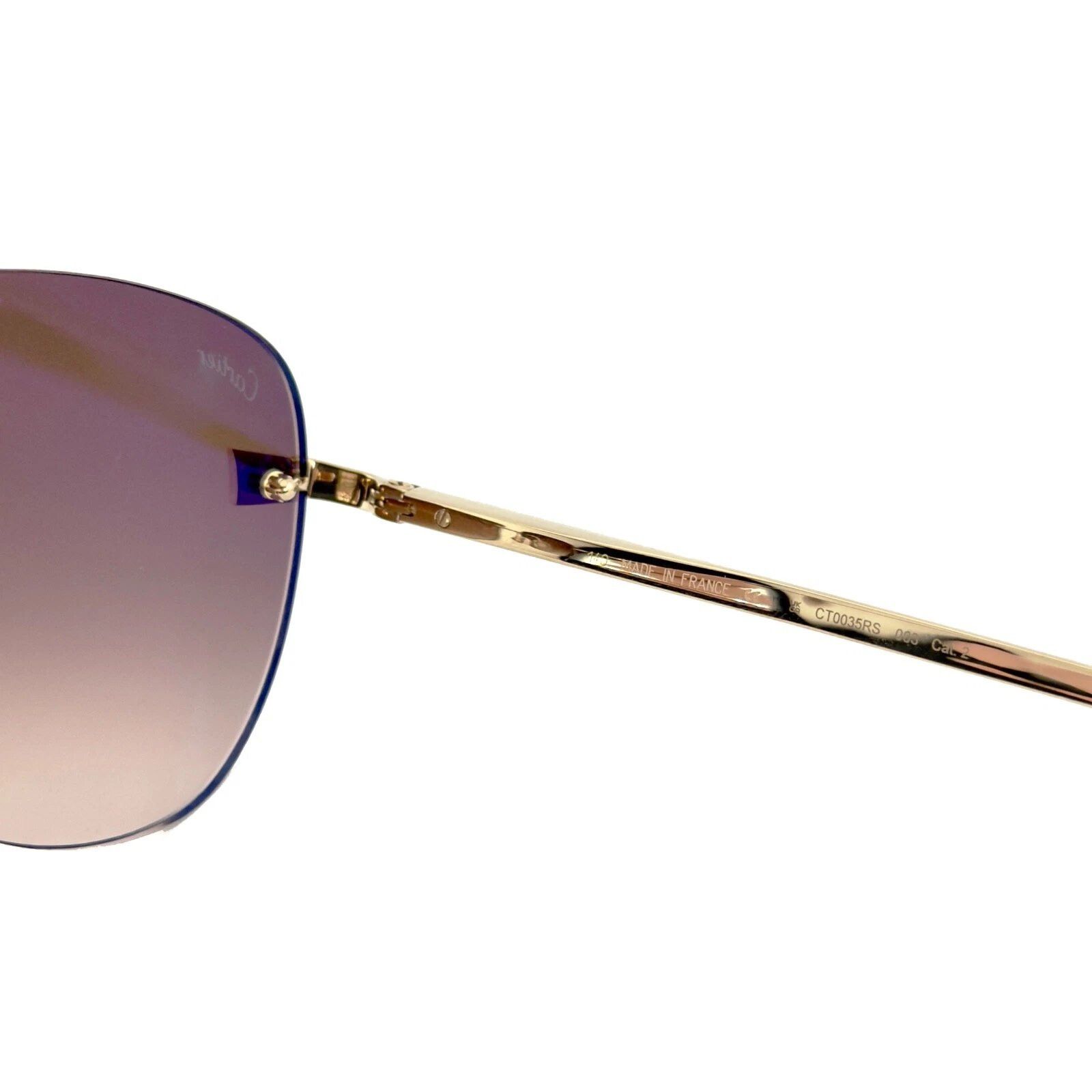 Cartier CARTIER Santos Dumont Screw CT0035RS Aviator Sunglasses 0035 Size ONE SIZE - 7 Thumbnail