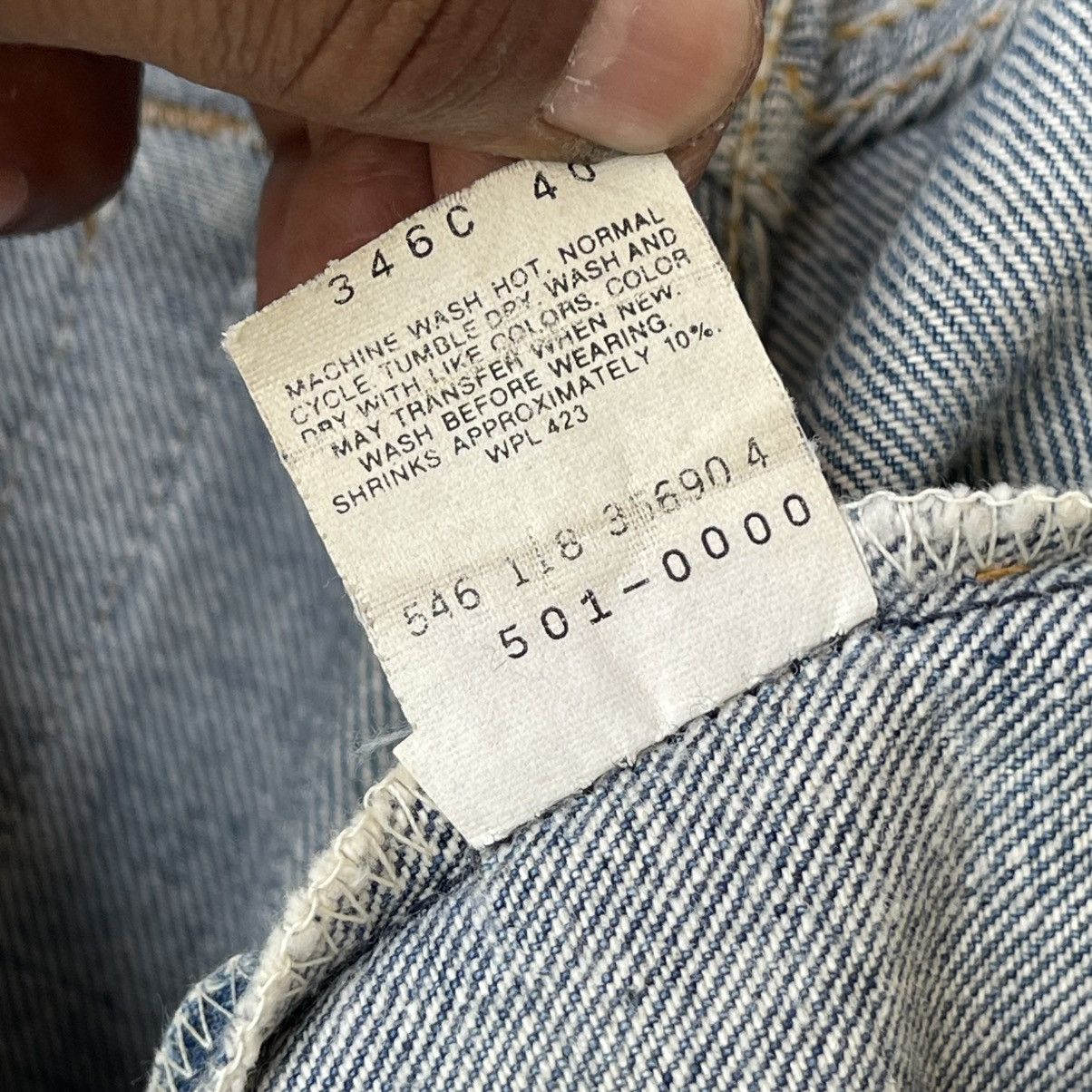 Levi's Vintage 80s Levi's 501 Heavy Vintage Wash Denim Jeans Size US 34 / EU 50 - 20 Thumbnail