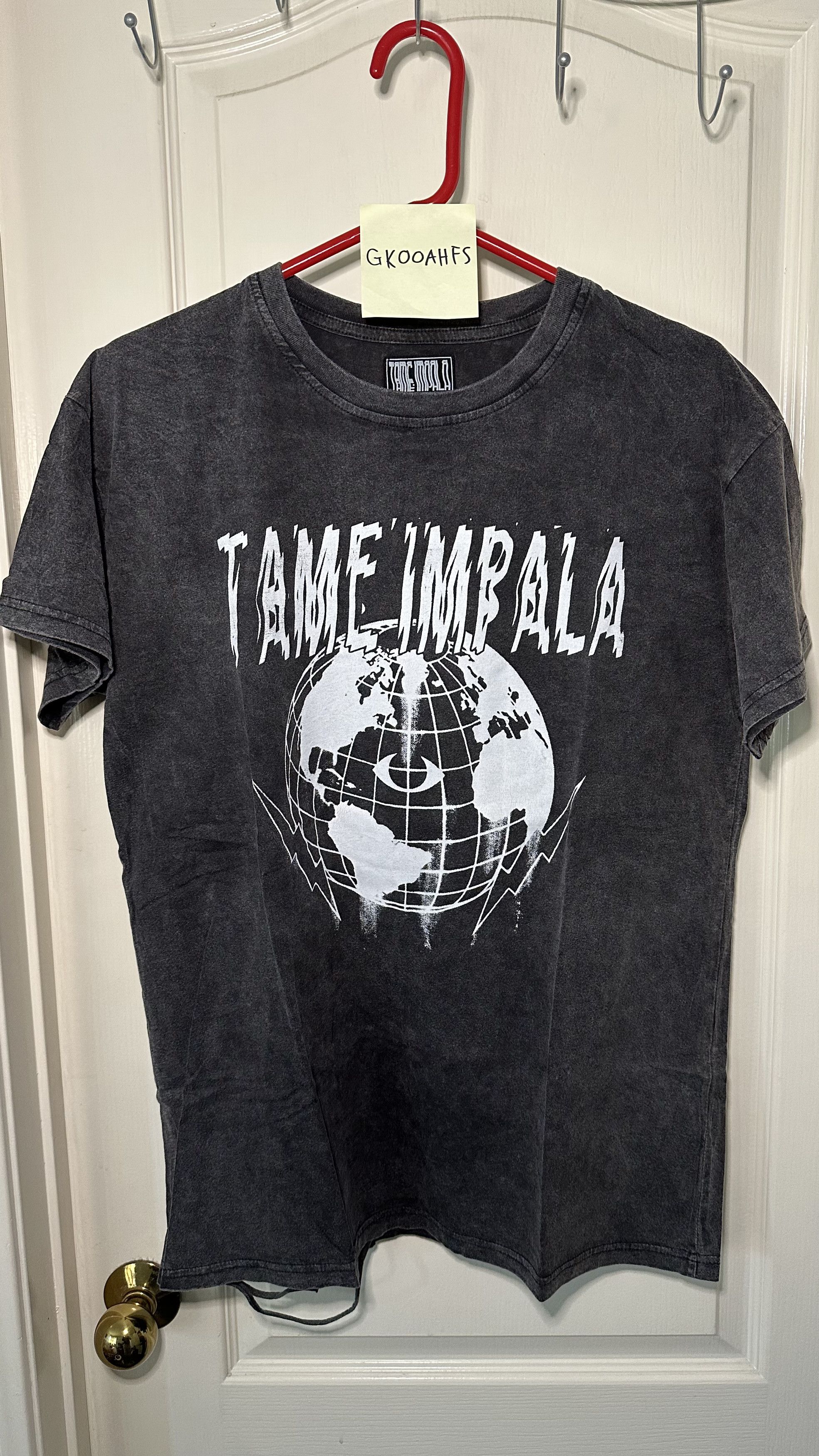 image of The People Vs X Tame Impala Globe Tee Black White Small, Men's