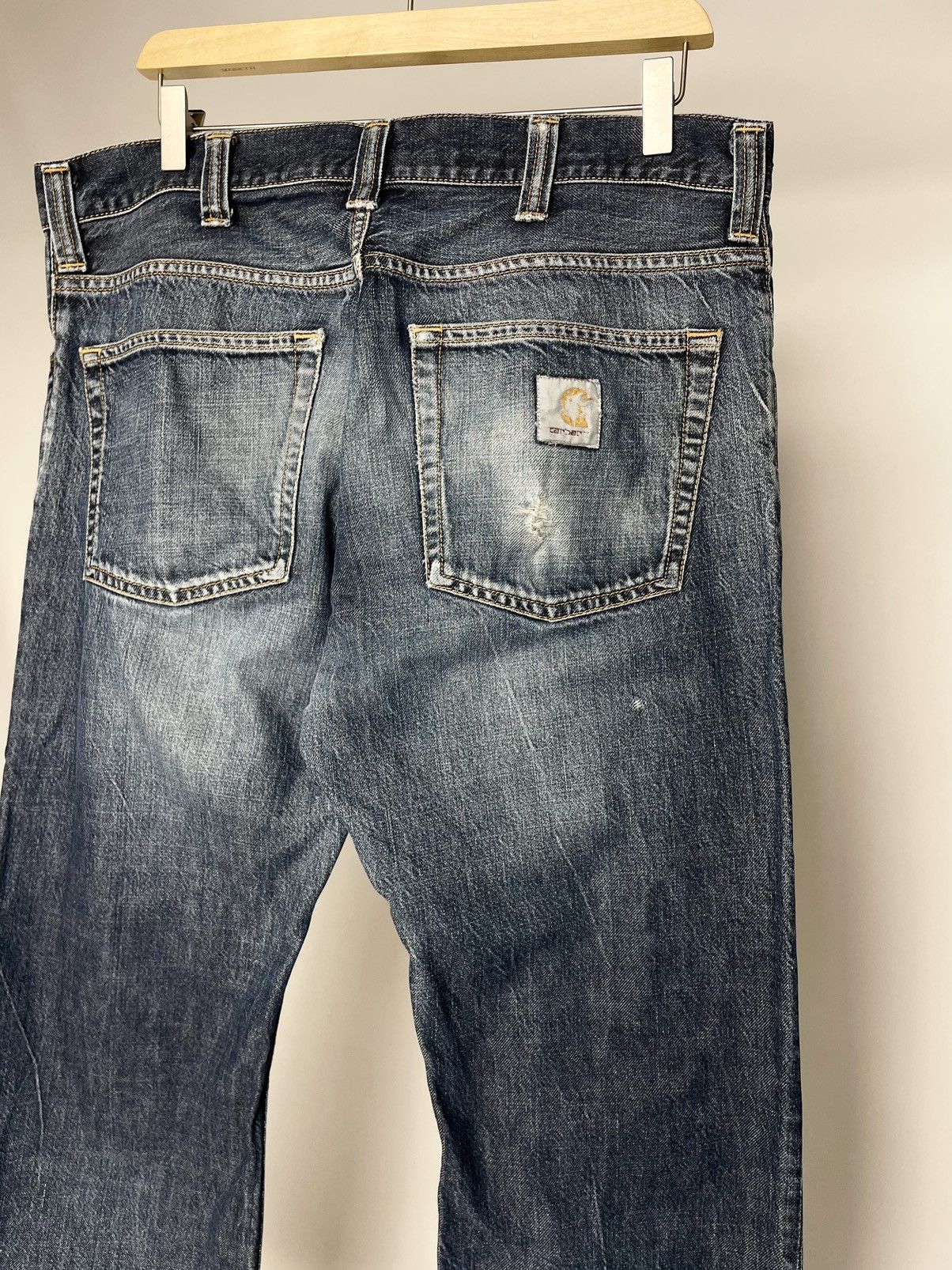 Carhartt Vintage Carhartt Distressed Ripped Denim Jeans Rockin Pants Size US 36 / EU 52 - 6 Thumbnail