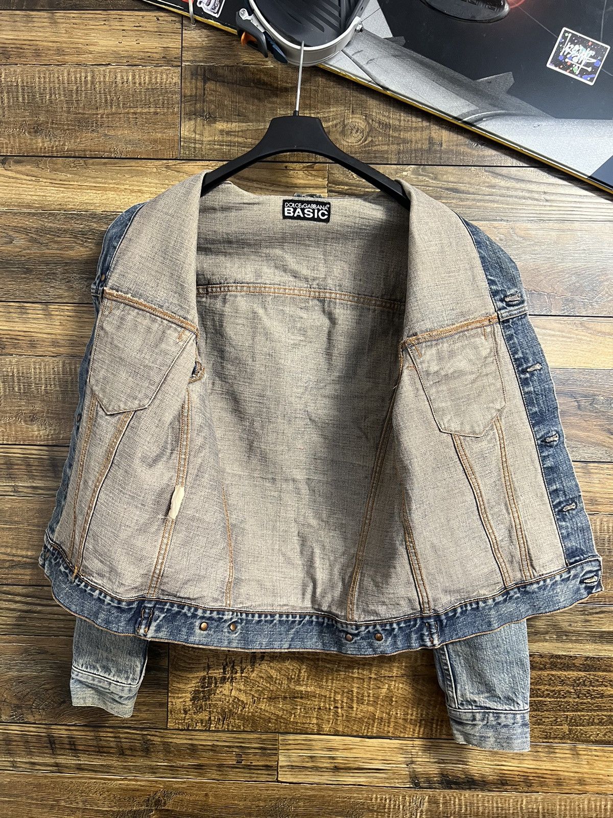 Dolce & Gabbana DOLCE & GABBANA Basic Denim Mens Bomber Jacket Size US S / EU 44-46 / 1 - 12 Thumbnail