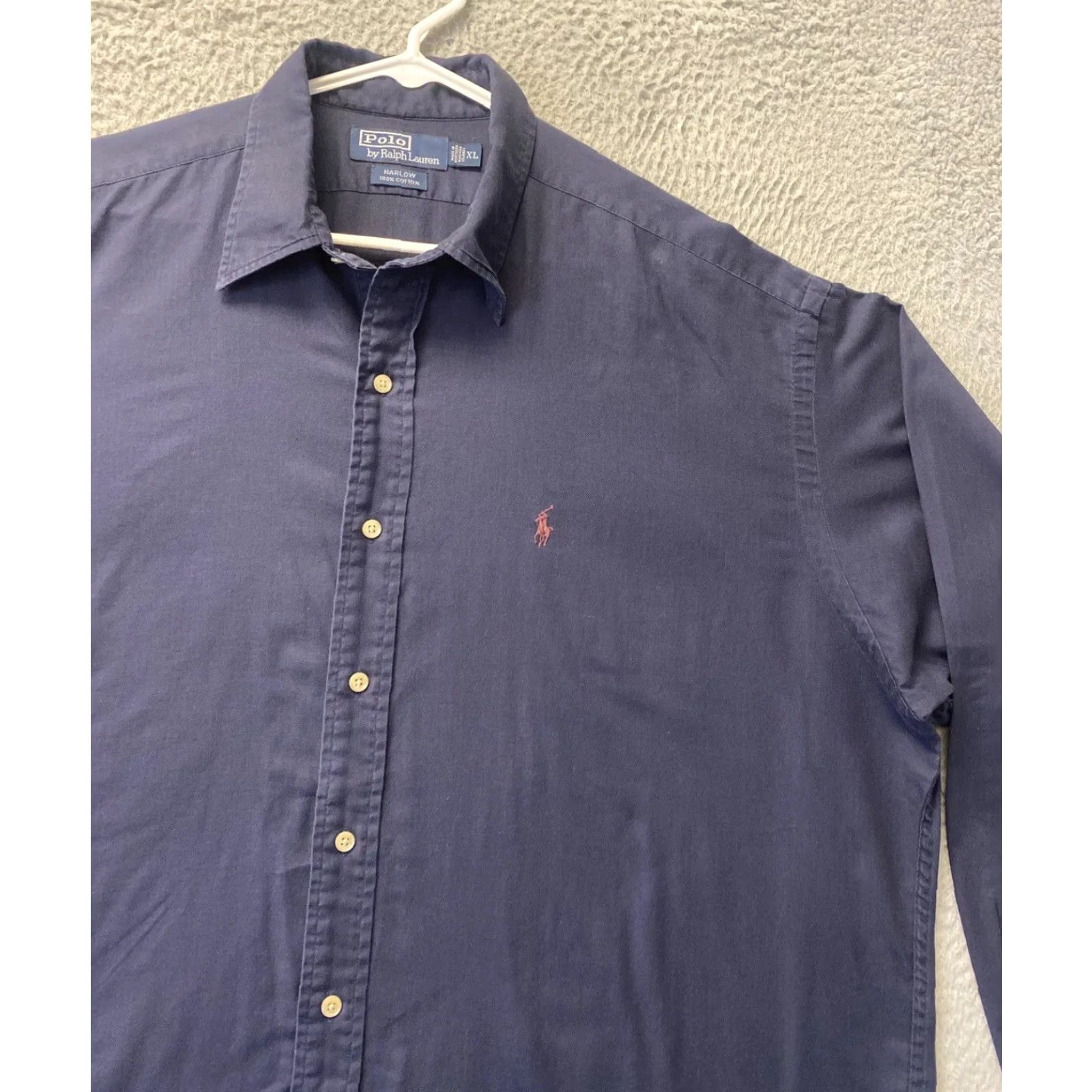 Ralph Lauren VINTAGE Ralph Lauren Polo Shirt Men XL Navy Button Up Casual Outdoor Preppy All Seasons Size US XL / EU 56 / 4 - 3 Thumbnail