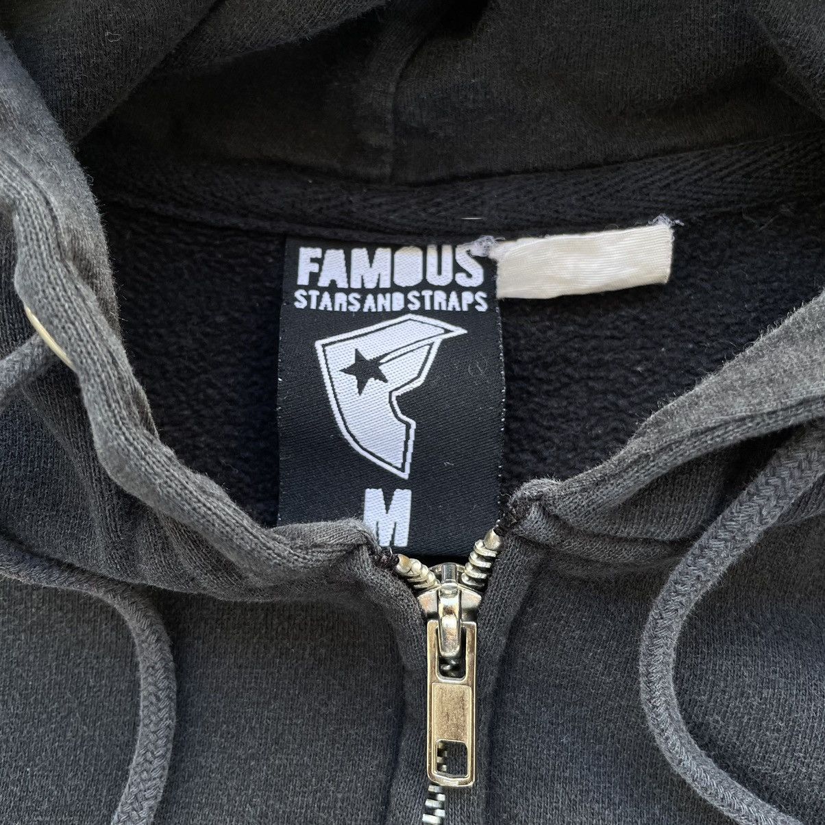 Famous Stars And Straps × Vintage Vintage Y2K Famous Stars & Straps Embroidered Zip Up Hoodie Size M / US 6-8 / IT 42-44 - 2 Thumbnail