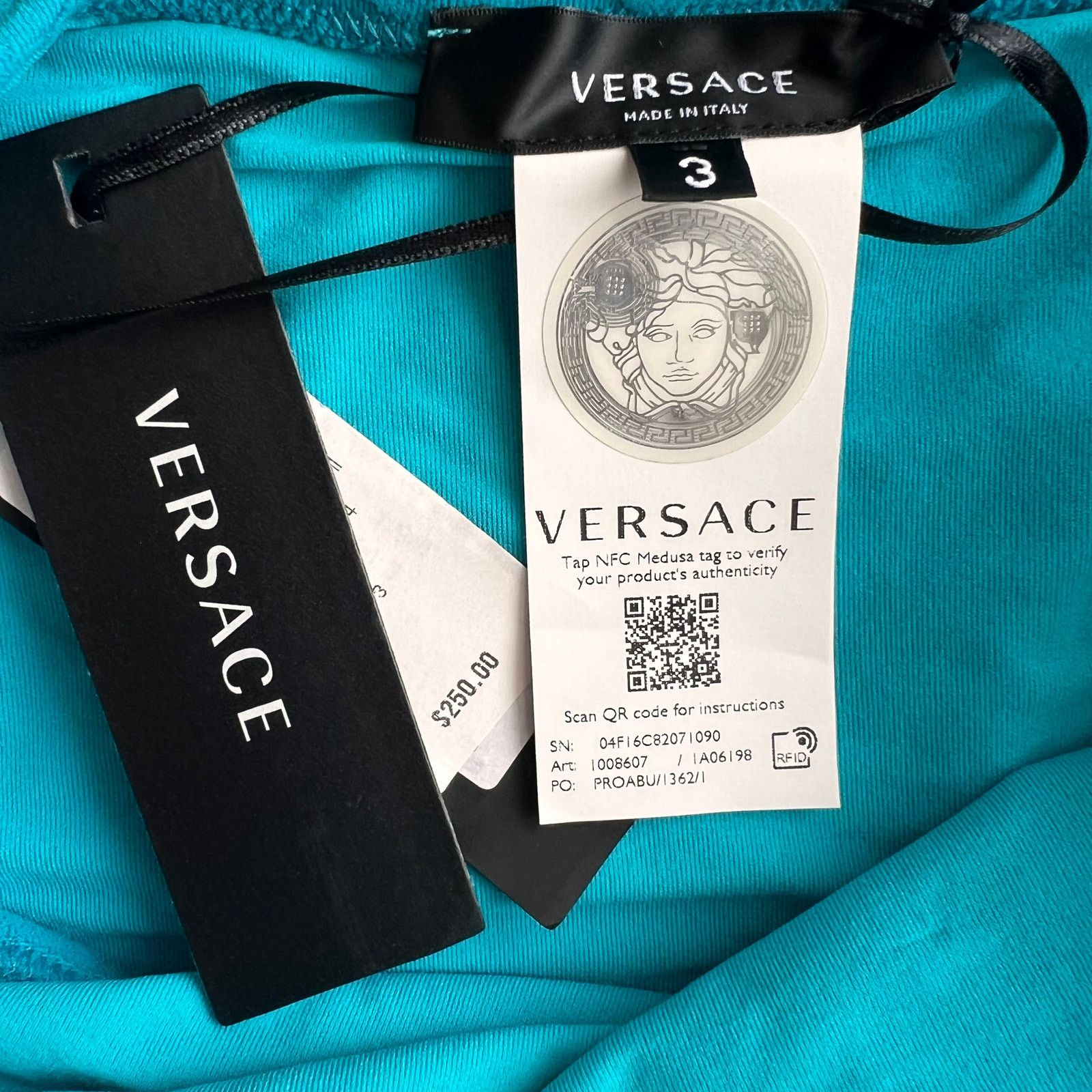 Calvin Klein VERSACE Greca Sponge Knit Bikini Top and Bottom Set, XS Size ONE SIZE - 16 Thumbnail