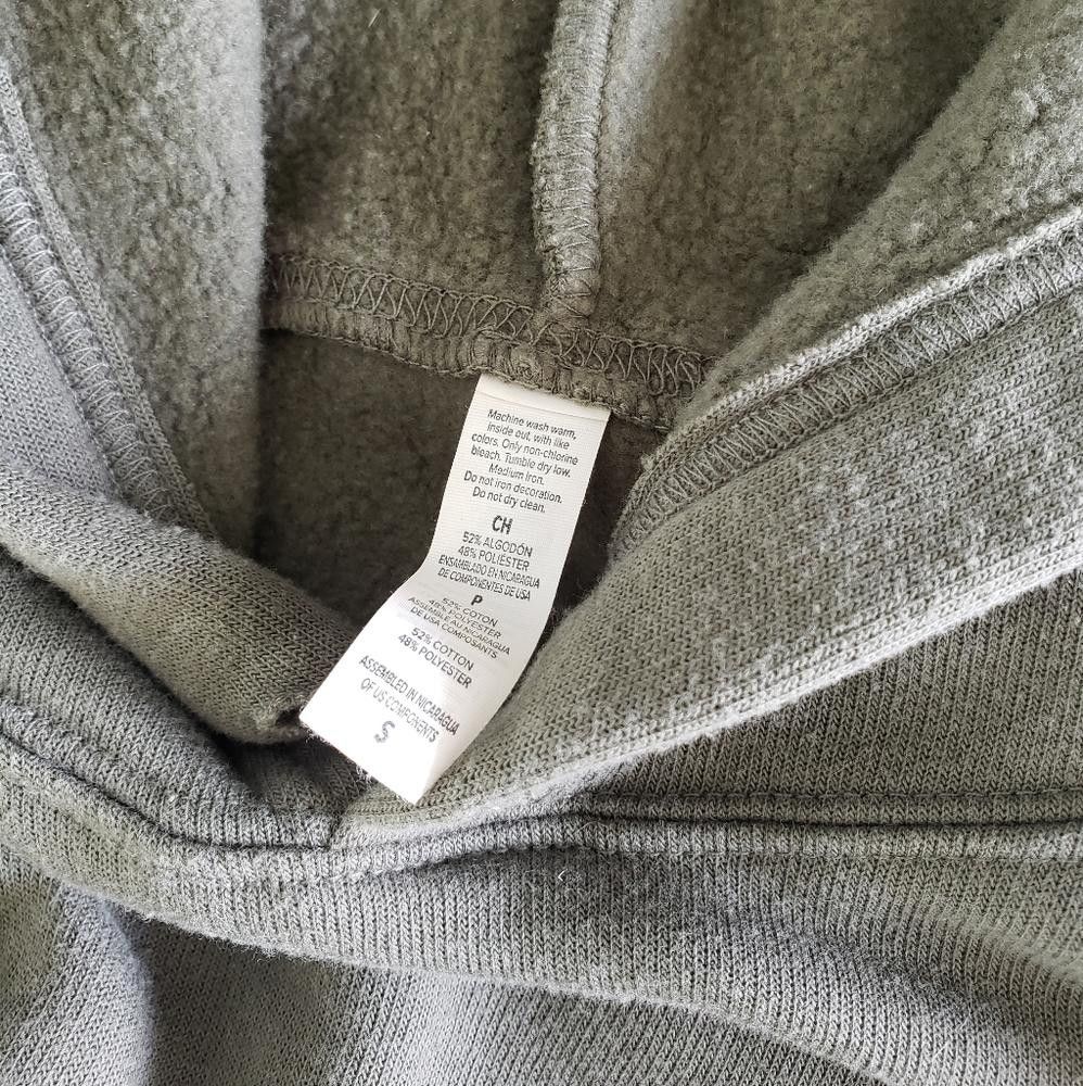 Designer Military Green Cropped BQA Namaste Hoodie Size S / US 4 / IT 40 - 5 Thumbnail