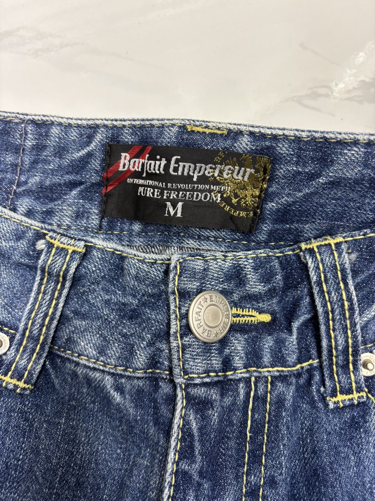 GOSTAR DE FUGA × Hysteric Glamour × Japanese Brand Y2K Barfait Empereur Flare Jeans Patchwork Japanese Denim Size US 30 / EU 46 - 9 Thumbnail