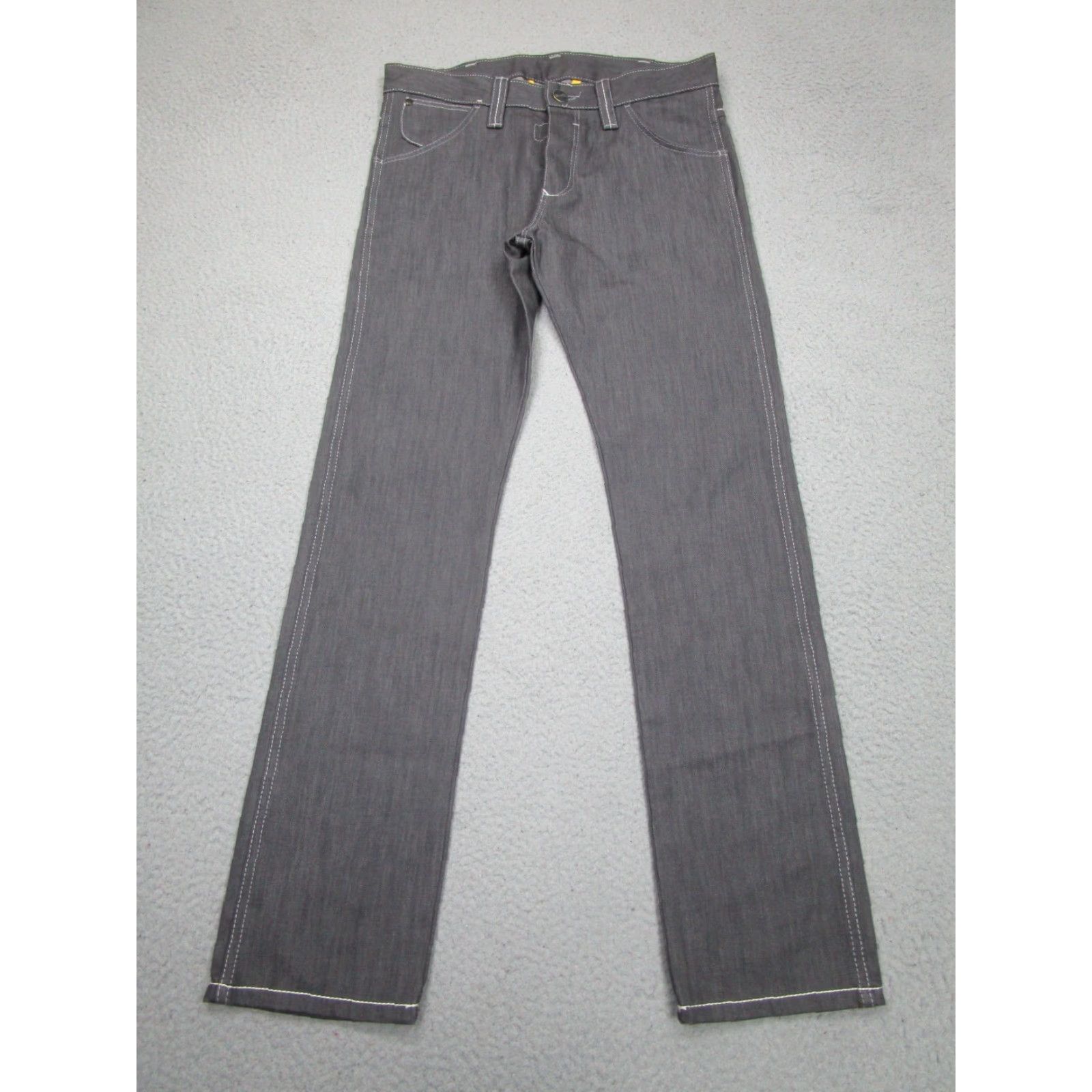 Wrangler Wrangler Jeans Mens 32x32 Gray Raw 2R Slim Straight Denim Pants Made in Poland Size US 32 / EU 48 - 2 Thumbnail