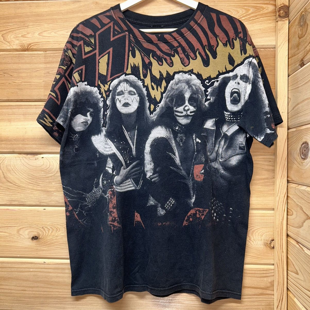Band Tees Vintage Y2K Kiss Band All Over Print Band Tee T Shirt Size US M / EU 48-50 / 2 - 1 Thumbnail