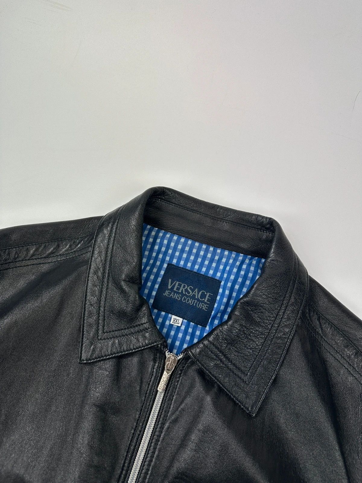 Versace Jeans Couture Versace Couture Multi Zip Black Soft Glossy Leather Jacket Size US XL / EU 56 / 4 - 2 Thumbnail