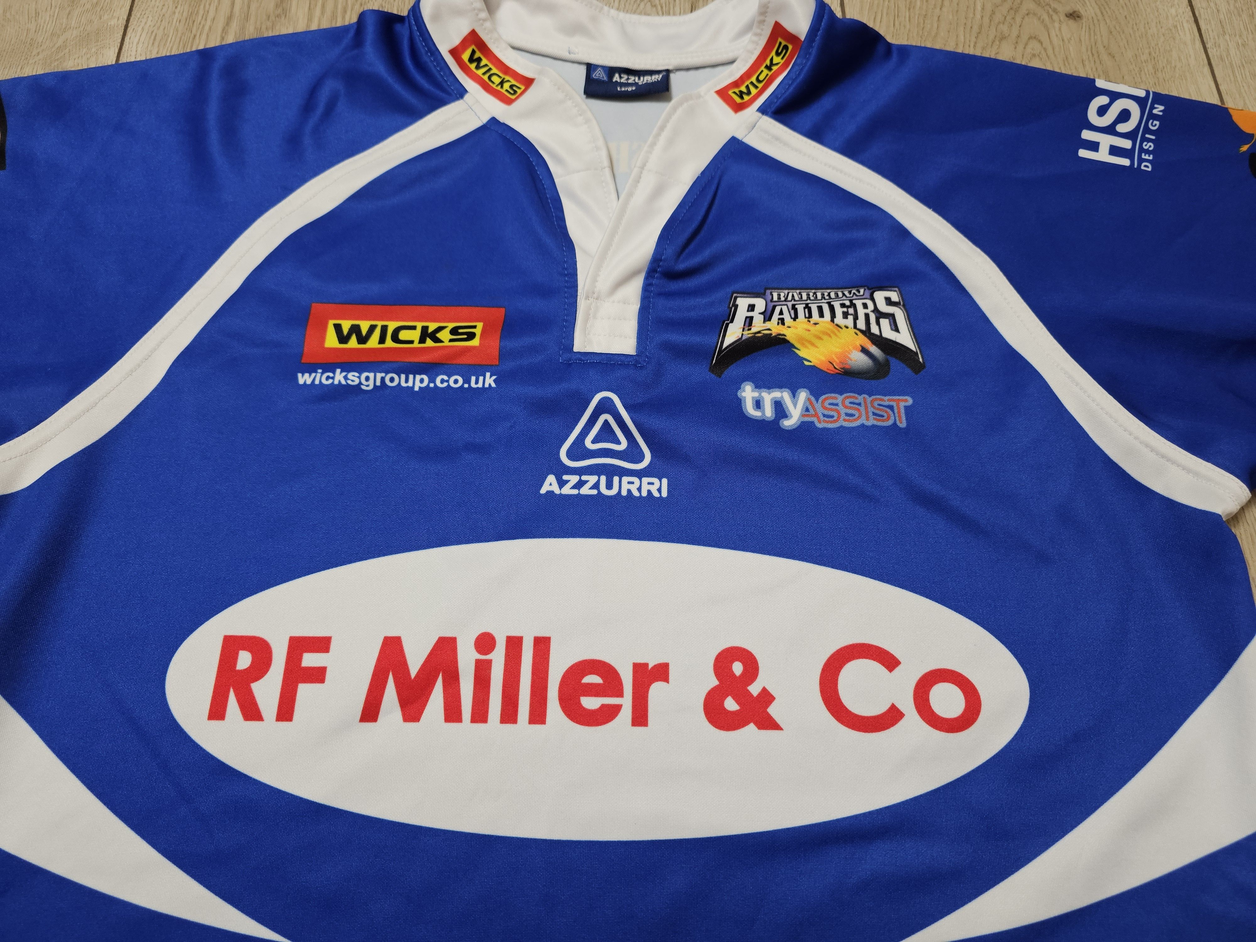 All Sport BARROW RAIDERS RUGBY JERSEY ENGLAND RUGBY JERSEY BLUE Size US L / EU 52-54 / 3 - 3 Thumbnail