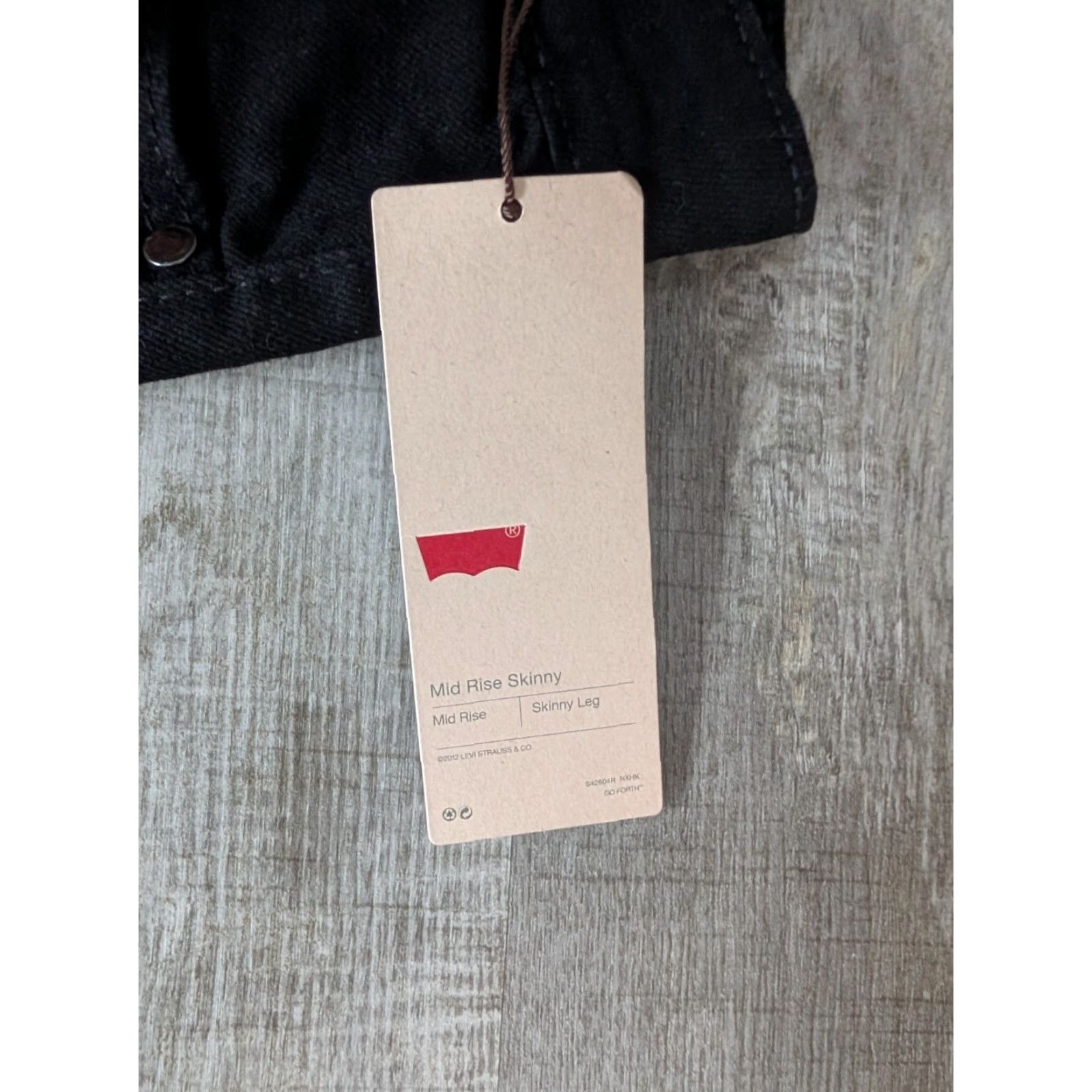 Levi's NWT Levis Womens Jeans Black Size 16S Denim Mid Rise Skinny Stretch 33X30 Size 38" / US 16 / IT 52 - 4 Thumbnail