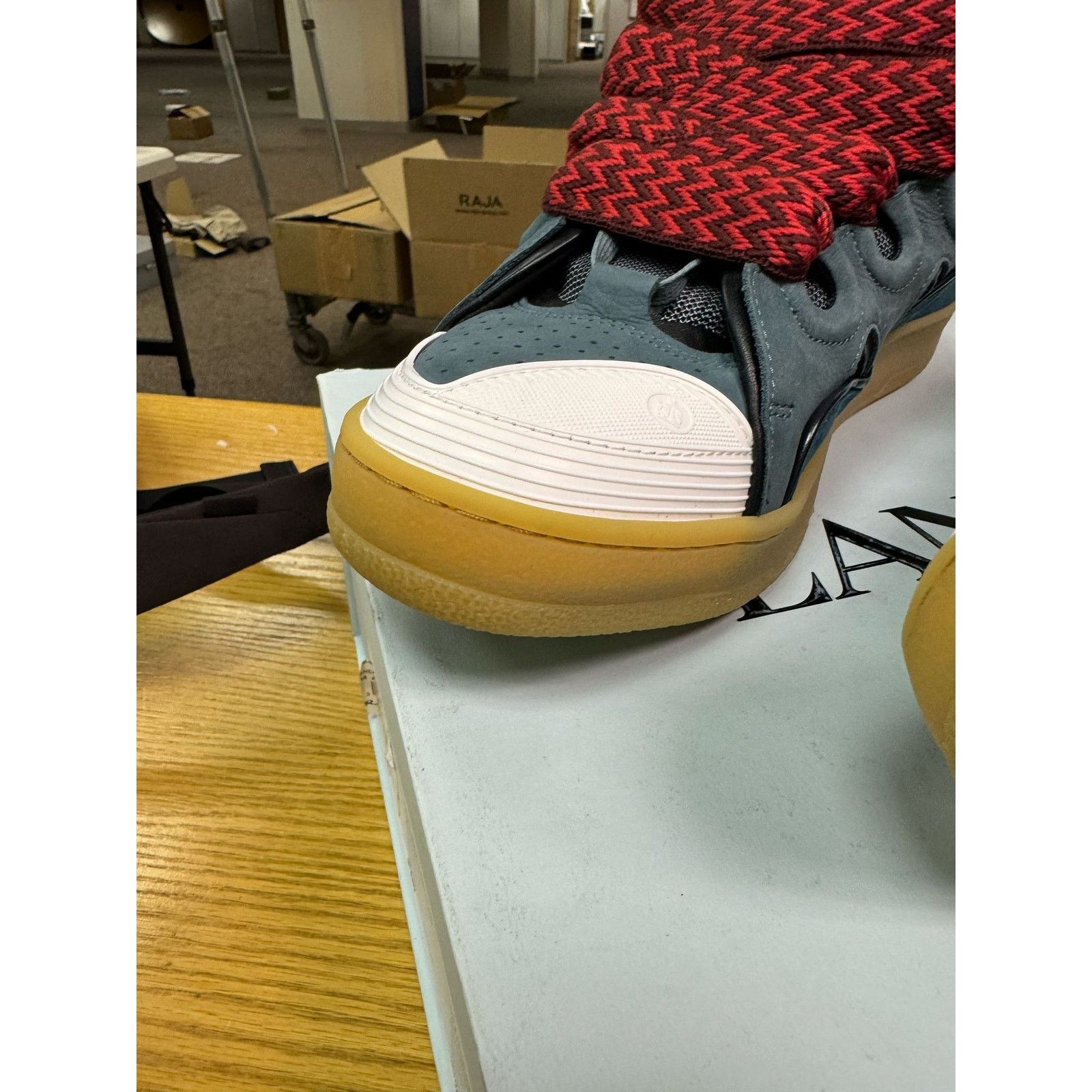 Lanvin o1rshd1 Q:2 / Curb Sneakers in Anthracite Size US 11 / EU 44 - 9 Thumbnail