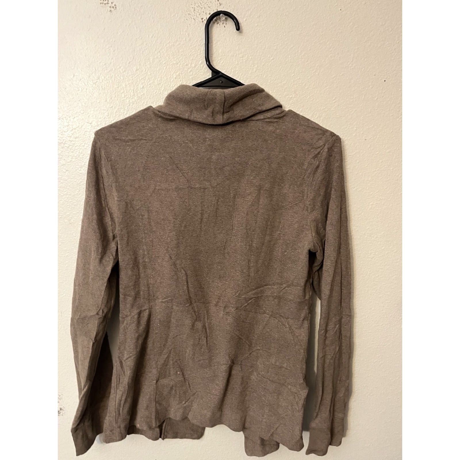 Banana Republic Banana Republic Cardigan Women S Taupe Brown 94% Cotton 6% Spandex Cable-Knit Button Front V-Neck Casual Classic All Seasons Size S / US 4 / IT 40 - 3 Thumbnail