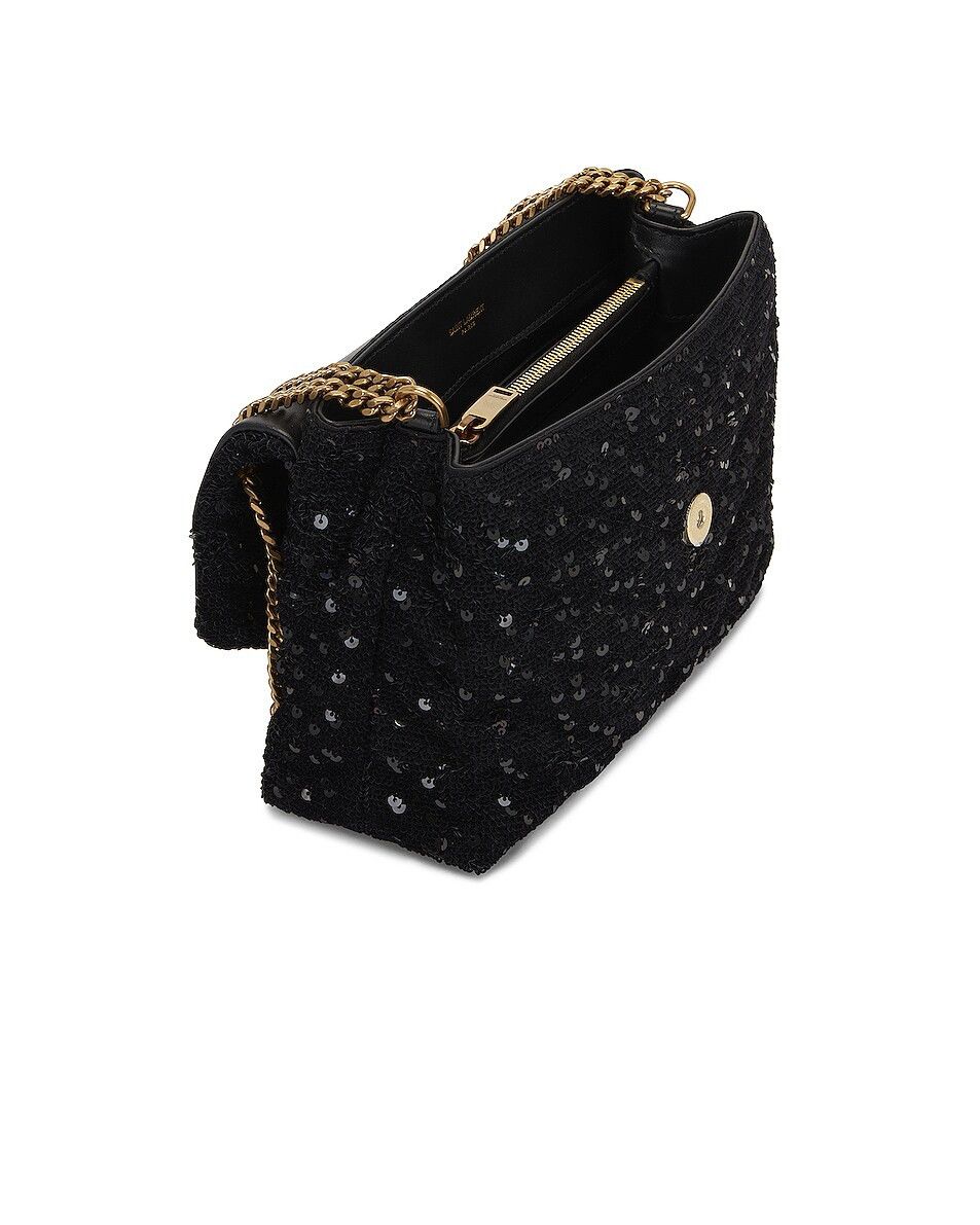 Saint Laurent Paris o1b1hav110724 Size: OS / Small Loulou Sequins Chain Bag Nero Size ONE SIZE - 5 Thumbnail