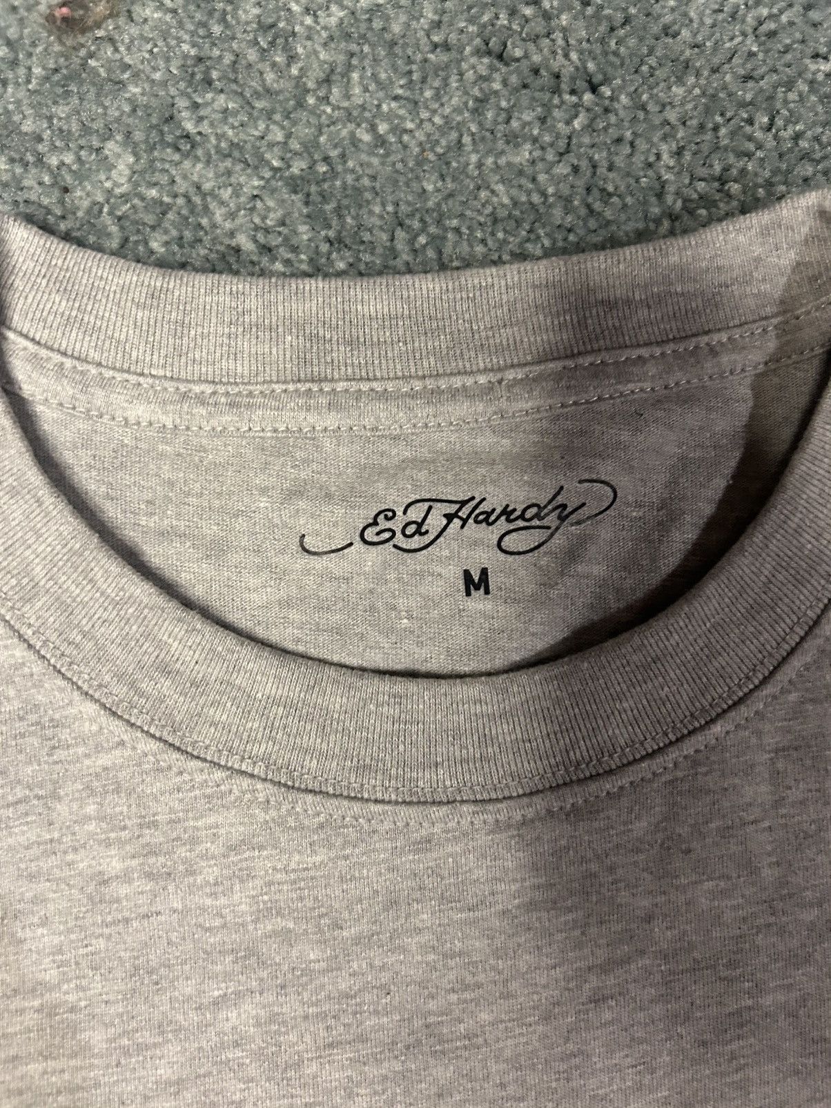 Ed Hardy NWT Ed Hardy Mens Grey Logo Tee Size M Size US M / EU 48-50 / 2 - 3 Thumbnail