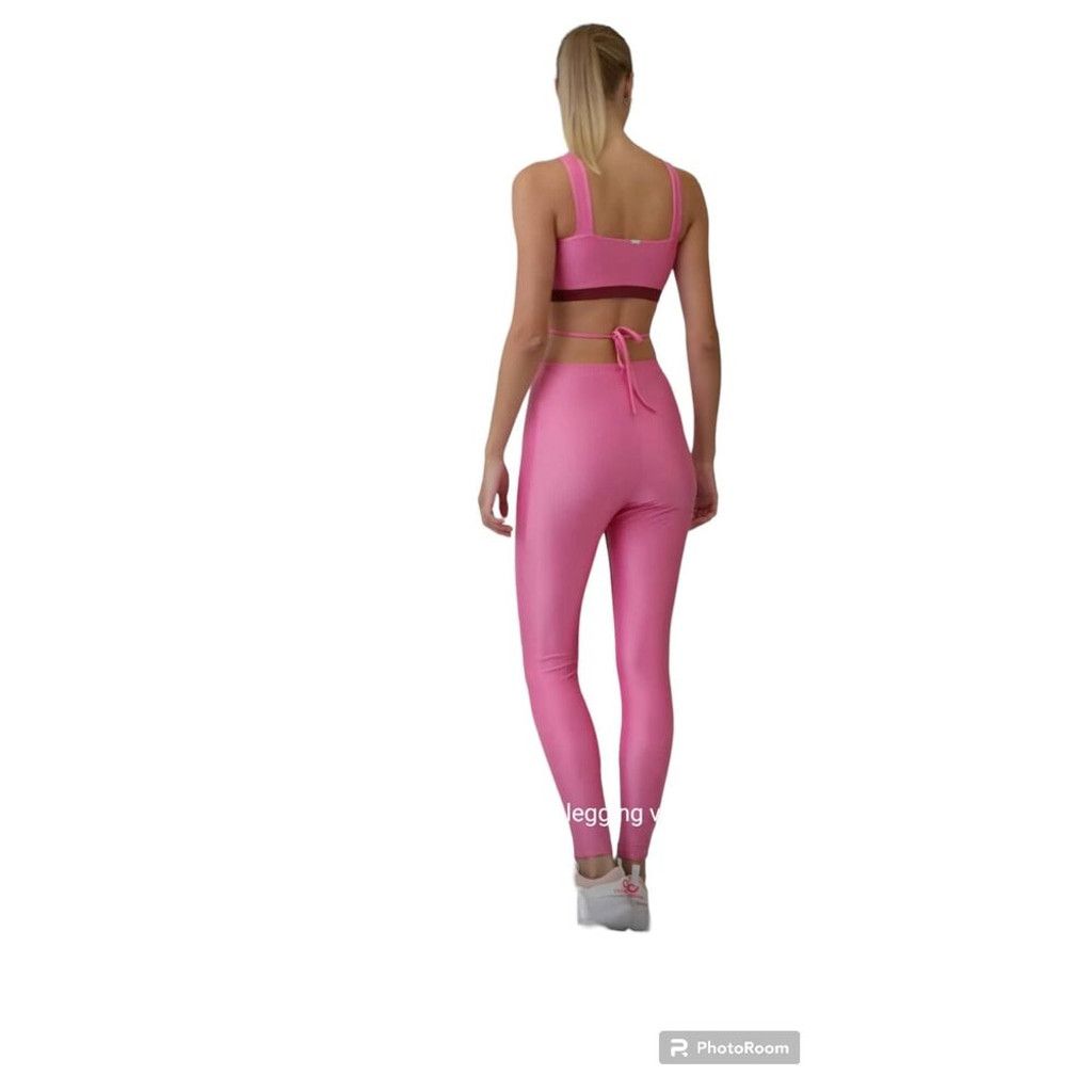 Other Cajubrasil Women Size M Leggings Rosa Milkshake Maroon Pink Size 27" / US 4 / IT 40 - 2 Thumbnail
